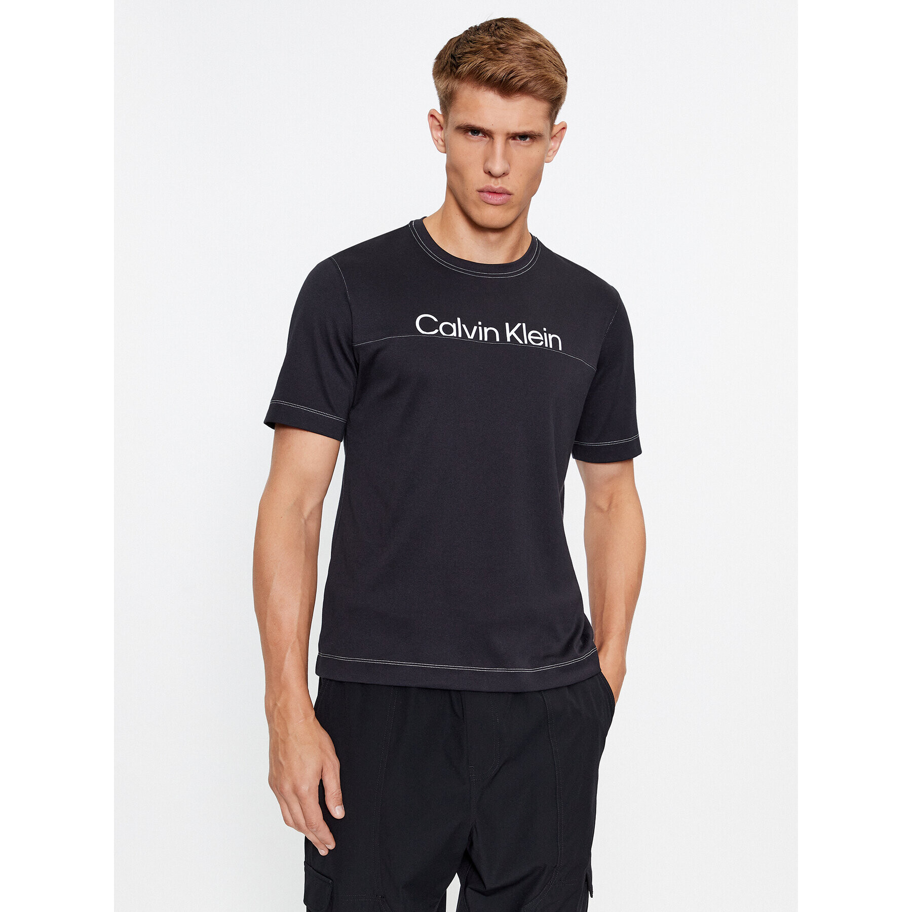 Calvin Klein Performance Тишърт 00GMF3K133 Черен Regular Fit - Pepit.bg