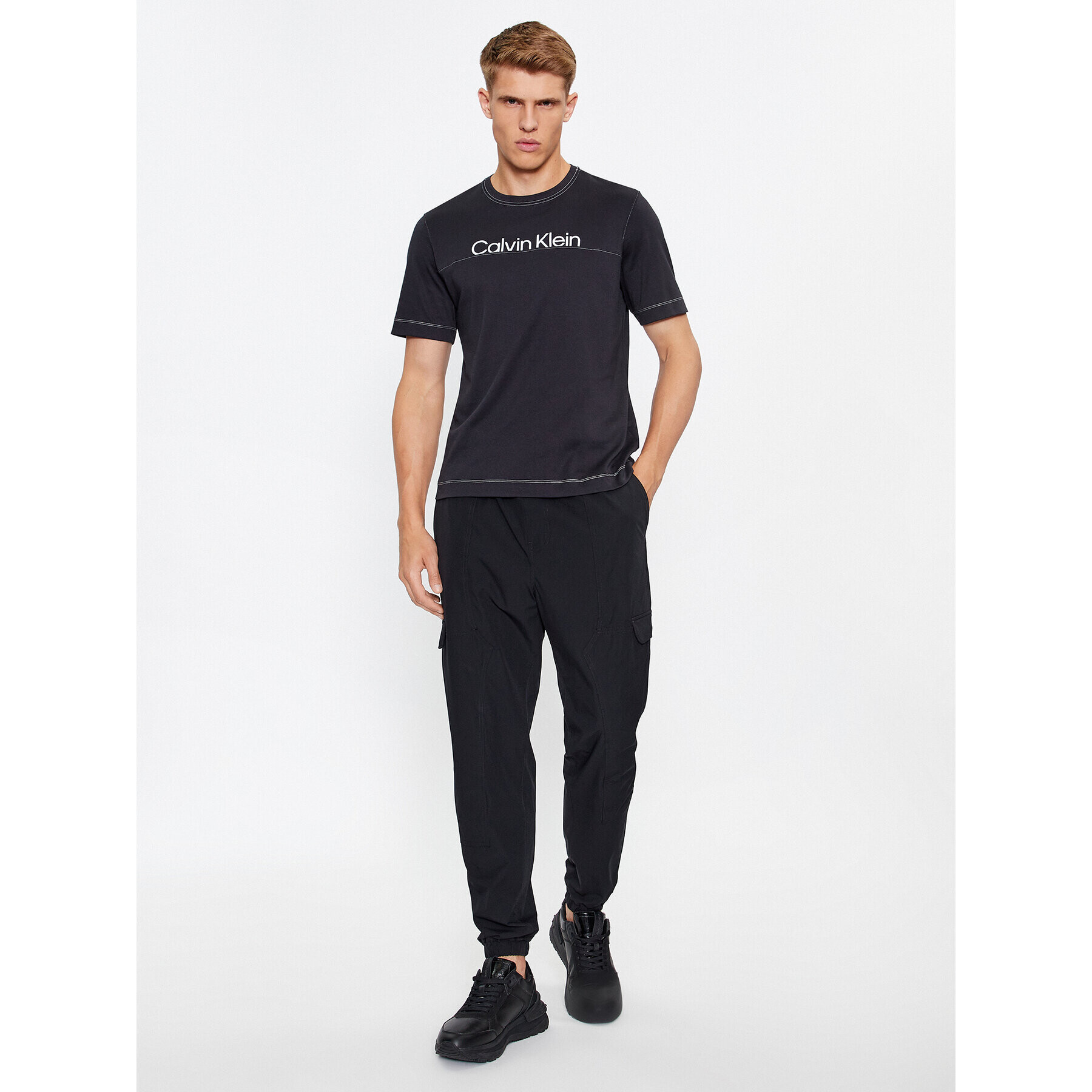 Calvin Klein Performance Тишърт 00GMF3K133 Черен Regular Fit - Pepit.bg