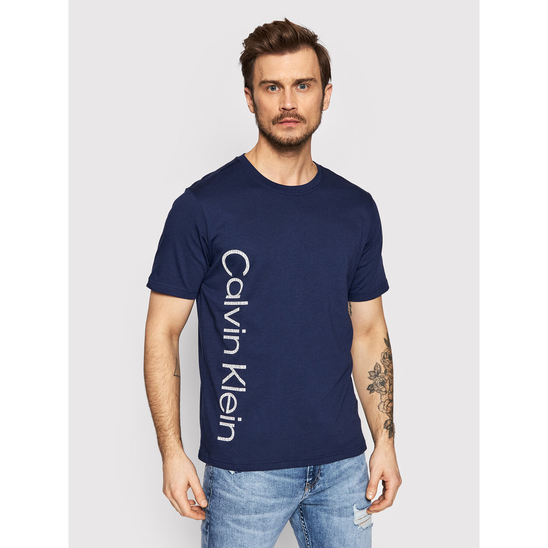 Calvin Klein Performance Тишърт 00GMS2K124 Тъмносин Regular Fit - Pepit.bg