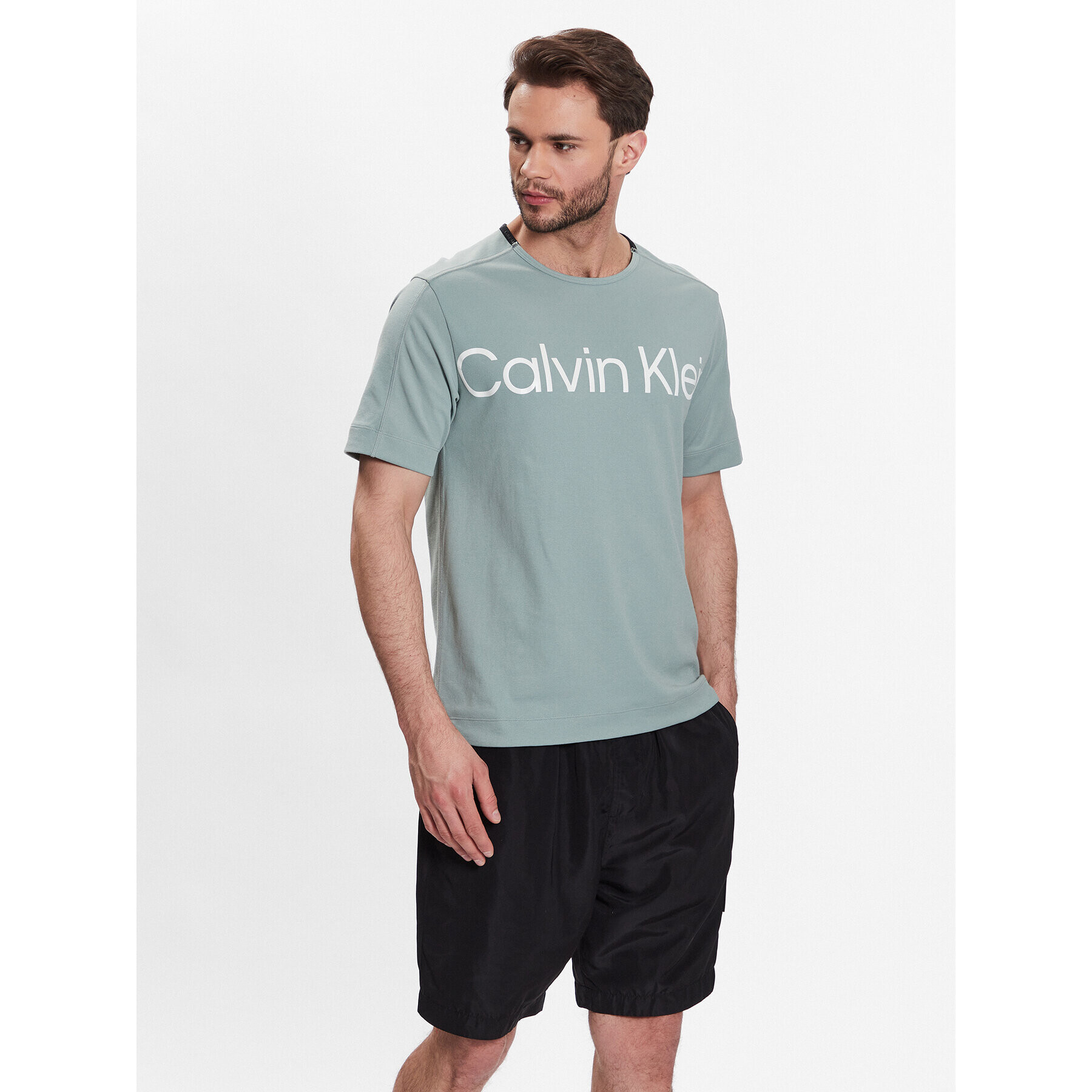 Calvin Klein Performance Тишърт 00GMS3K102 Зелен Regular Fit - Pepit.bg