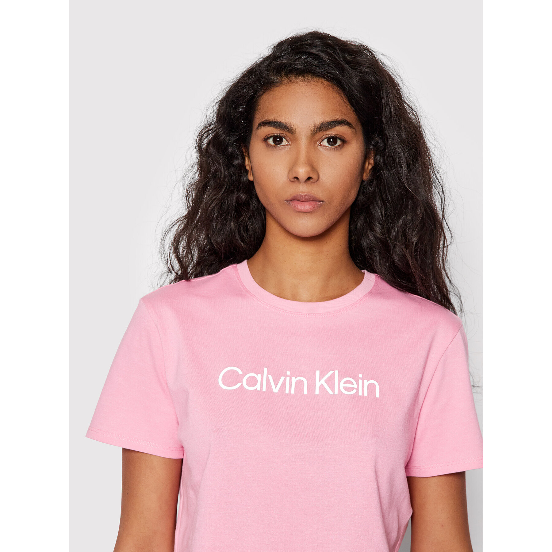 Calvin Klein Performance Тишърт 00GWS2K187 Розов Cropped Fit - Pepit.bg