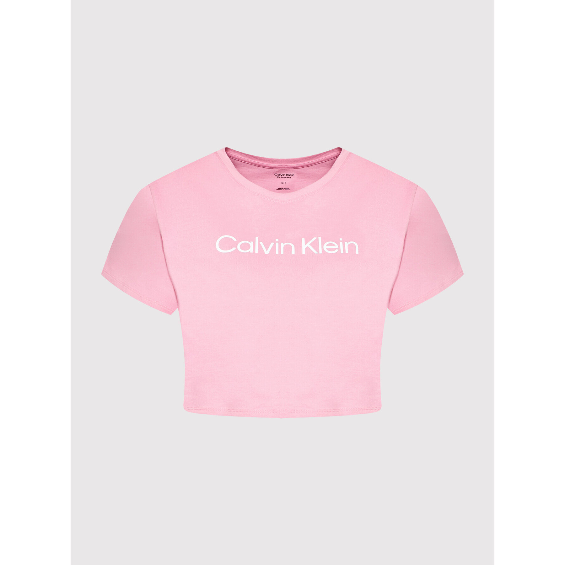 Calvin Klein Performance Тишърт 00GWS2K187 Розов Cropped Fit - Pepit.bg