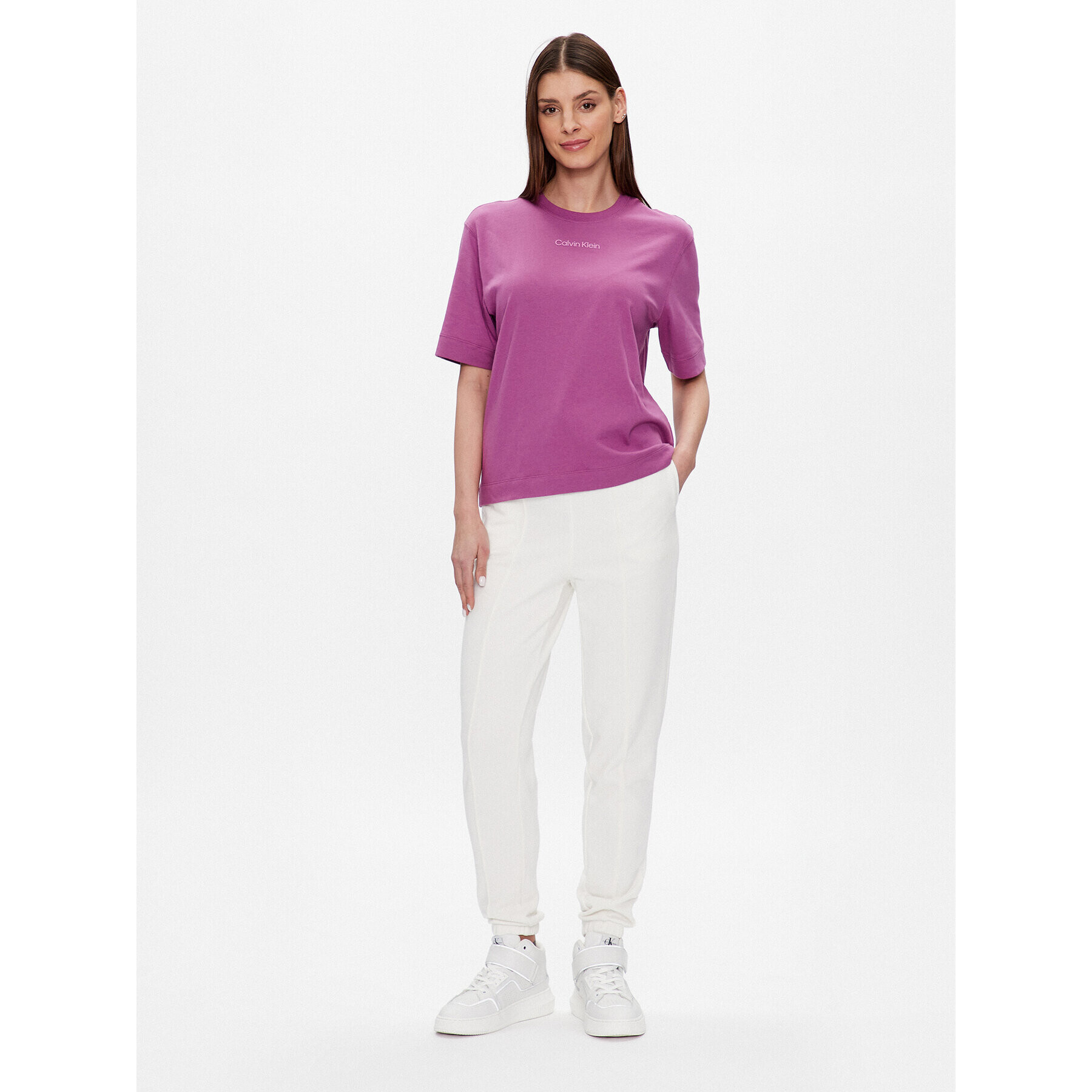 Calvin Klein Performance Тишърт 00GWS3K104 Розов Relaxed Fit - Pepit.bg