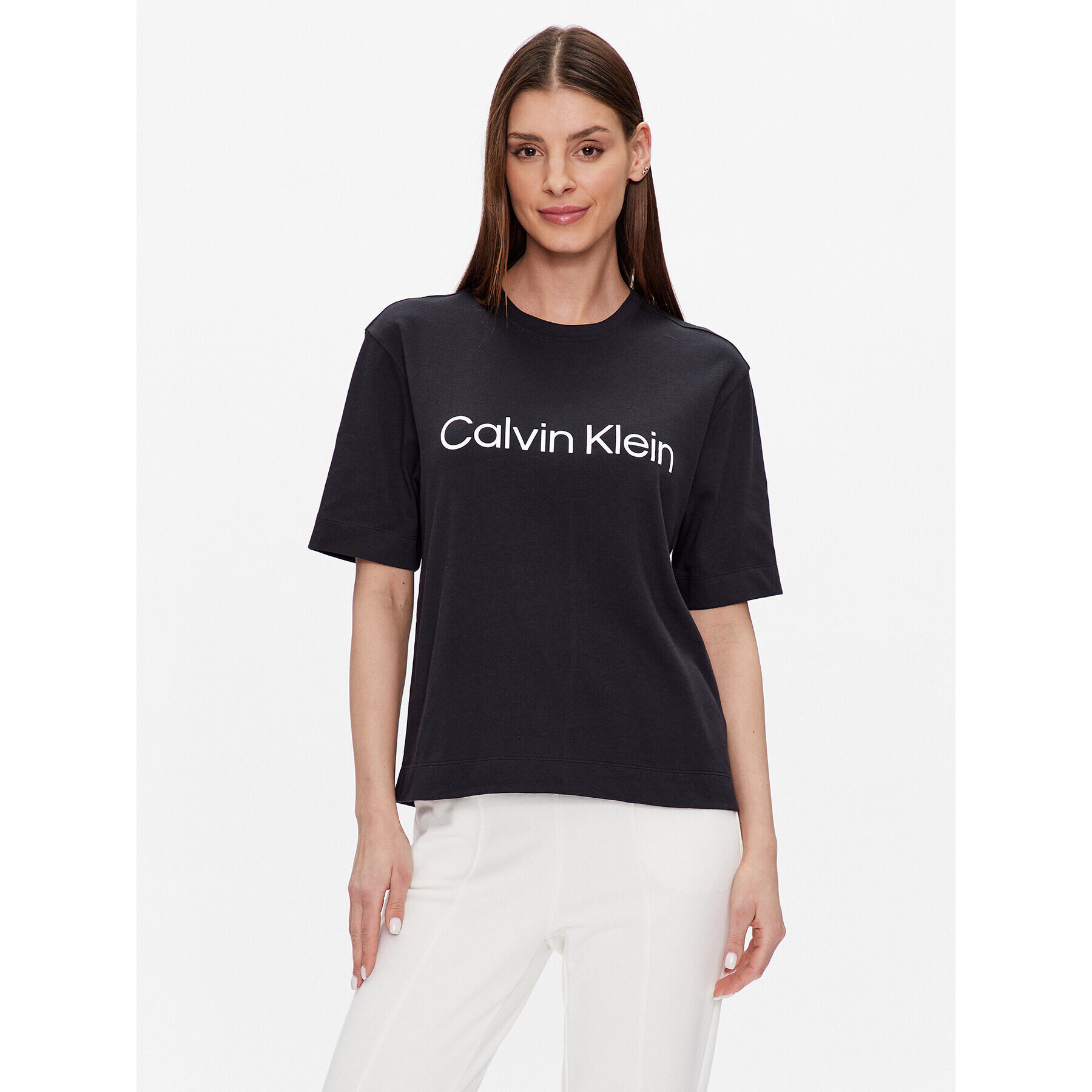 Calvin Klein Performance Тишърт 00GWS3K128 Черен Relaxed Fit - Pepit.bg