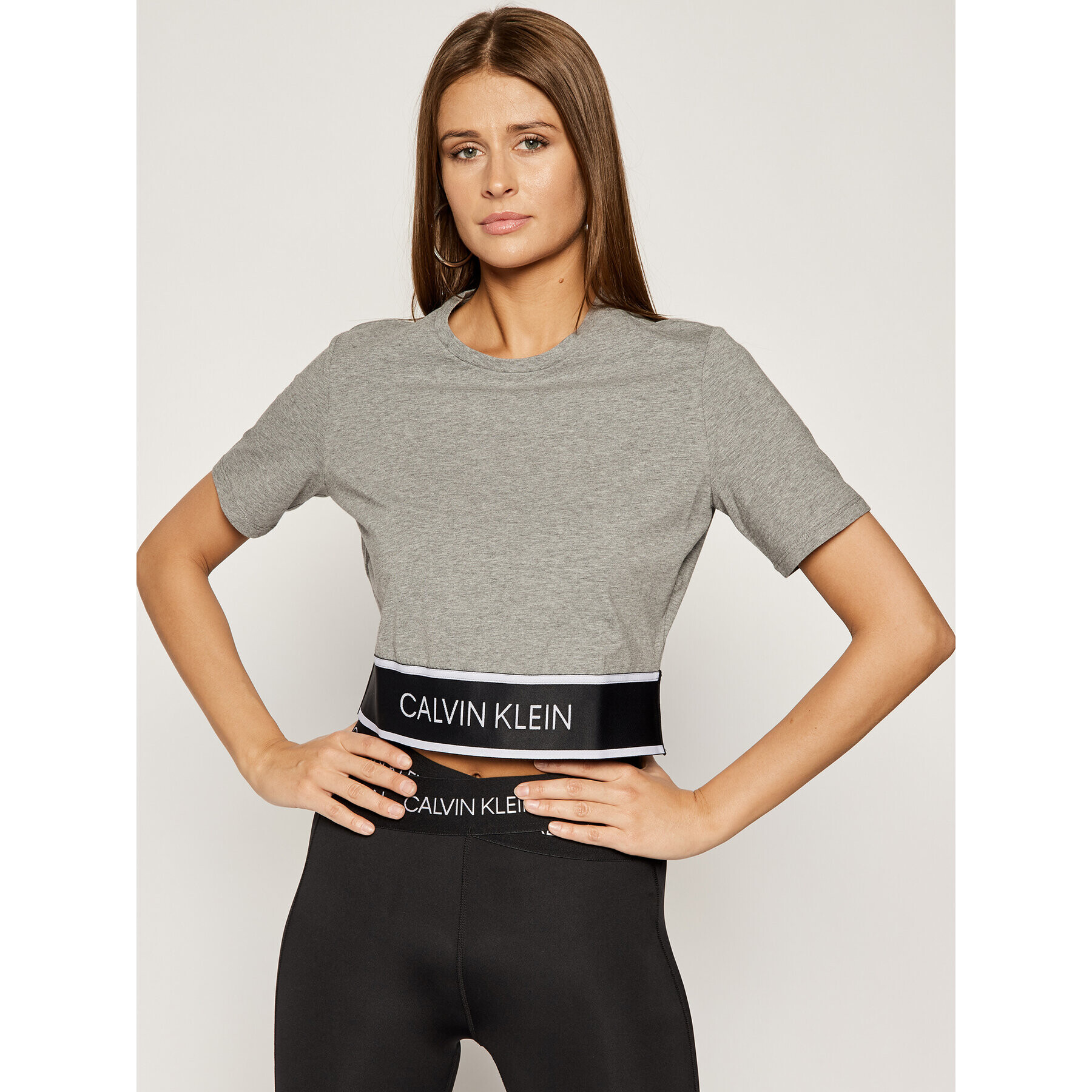 Calvin Klein Performance Тишърт 00GWT9K141 Сив Regular Fit - Pepit.bg