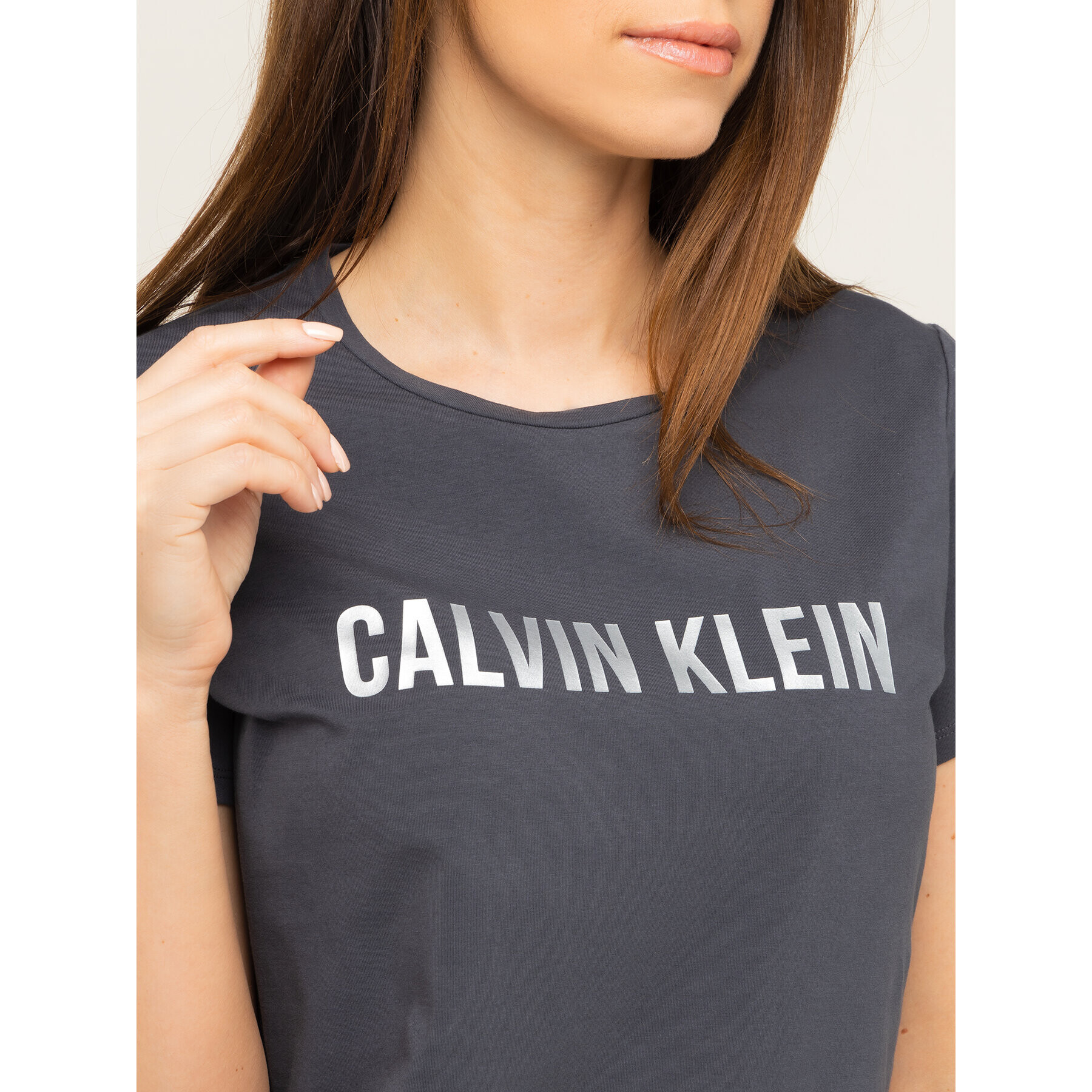 Calvin Klein Performance Тишърт Logo Gym 00GWF8K139 Сив Relaxed Fit - Pepit.bg