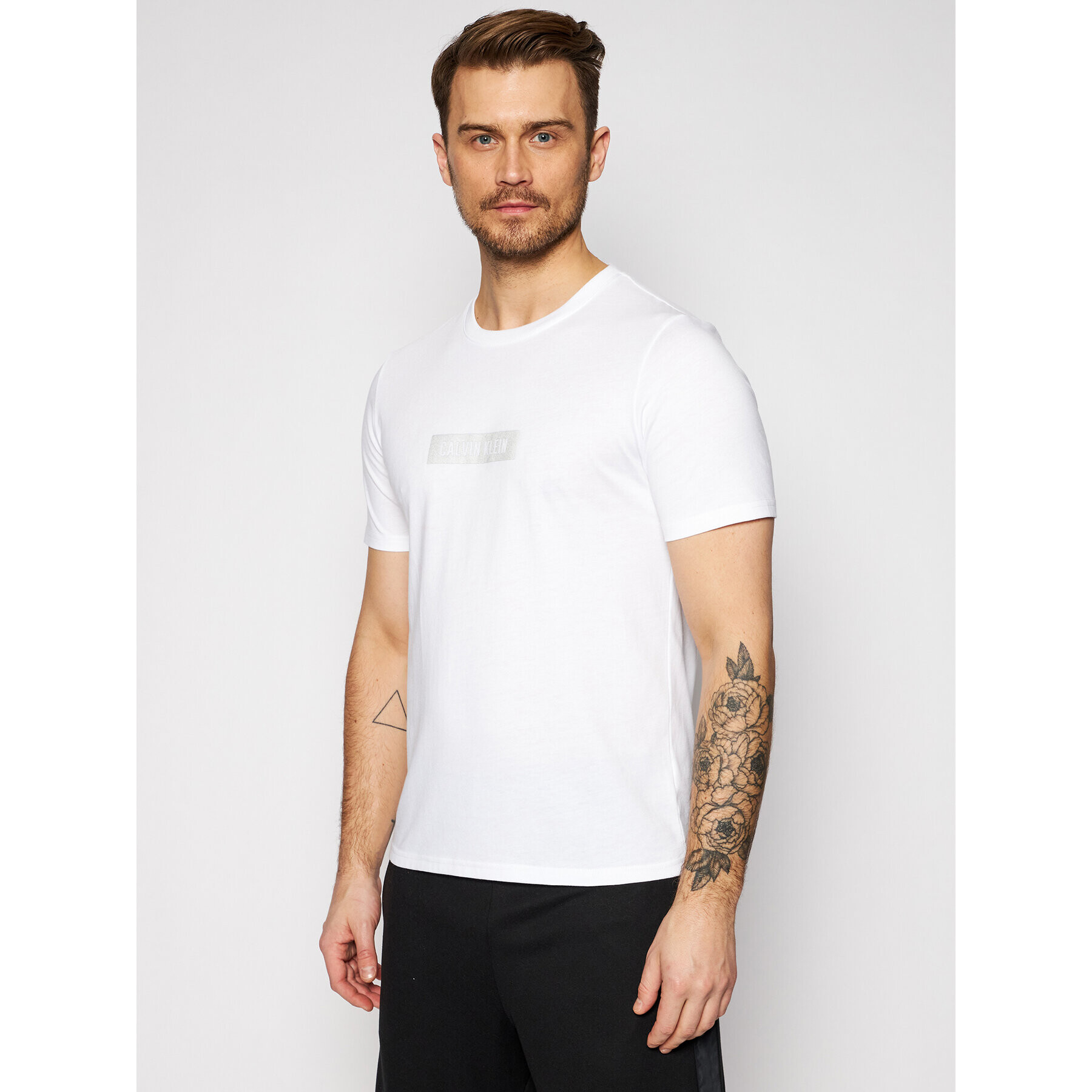 Calvin Klein Performance Тишърт Pw-S/S 00GMS1K142 Бял Regular Fit - Pepit.bg