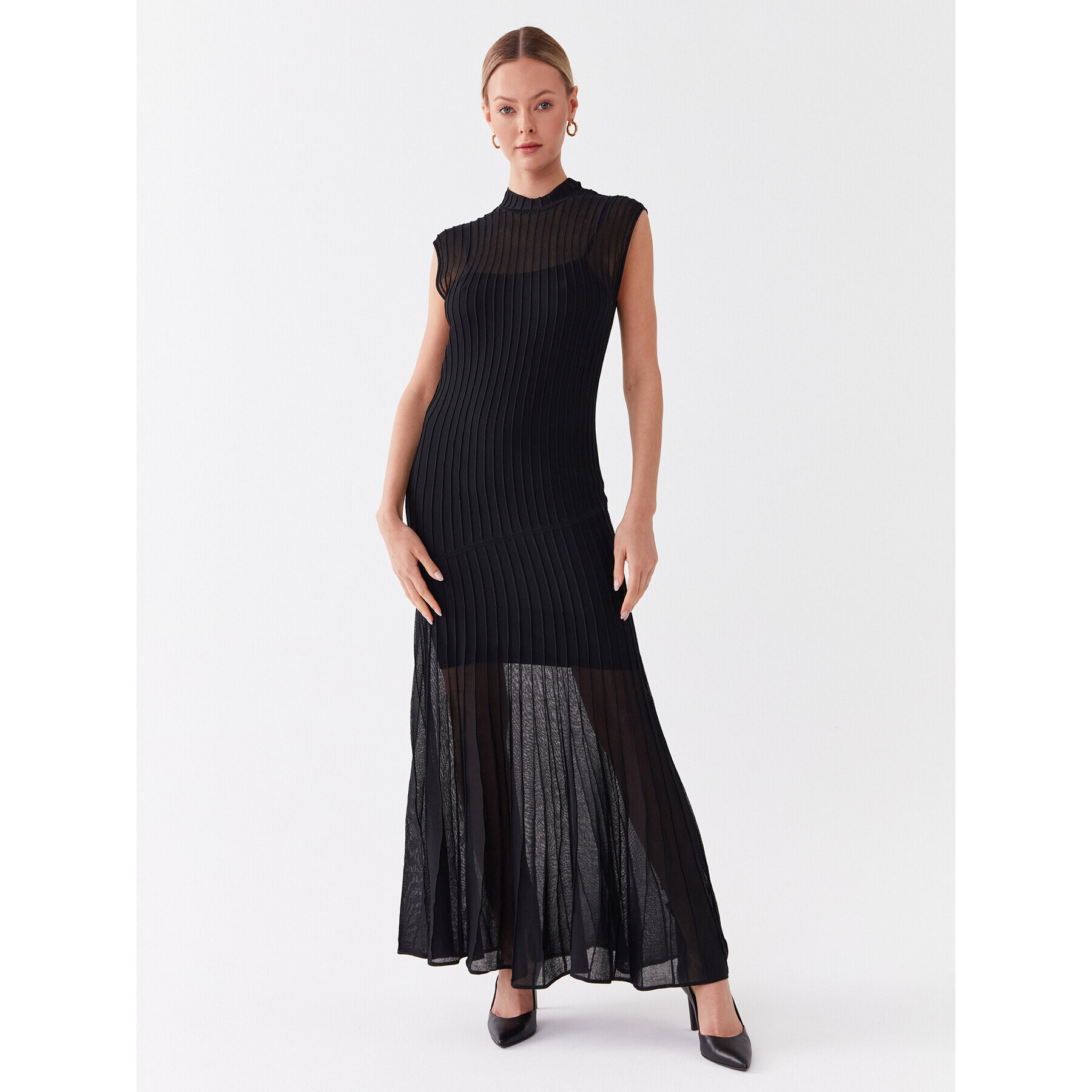 Calvin Klein Плетена рокля K20K205555 Черен Regular Fit - Pepit.bg