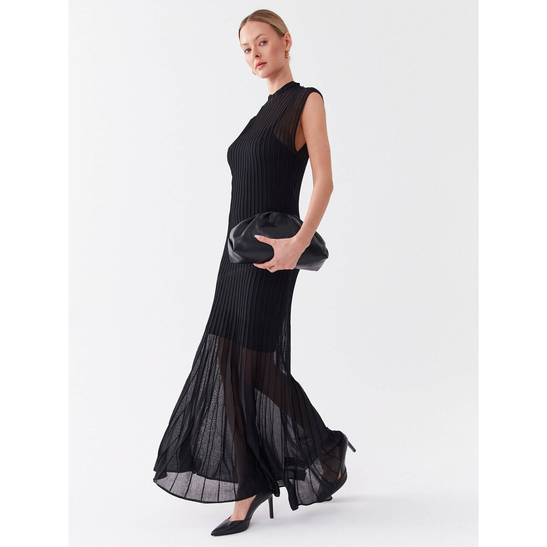 Calvin Klein Плетена рокля K20K205555 Черен Regular Fit - Pepit.bg