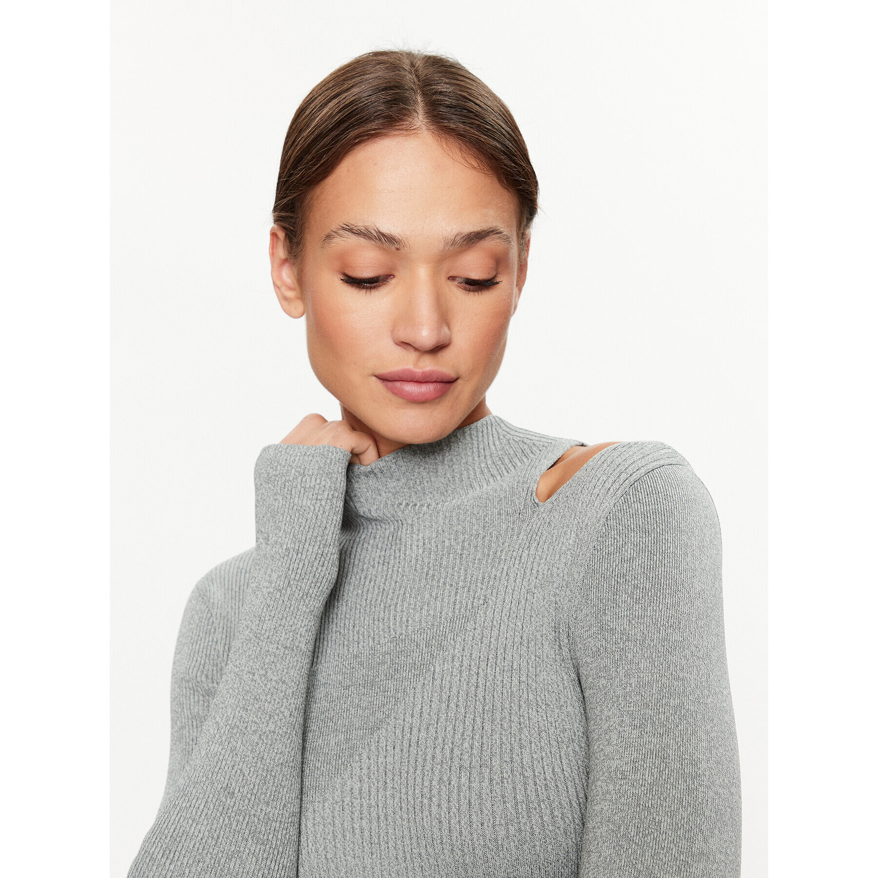 Calvin Klein Плетена рокля K20K205780 Сив Regular Fit - Pepit.bg