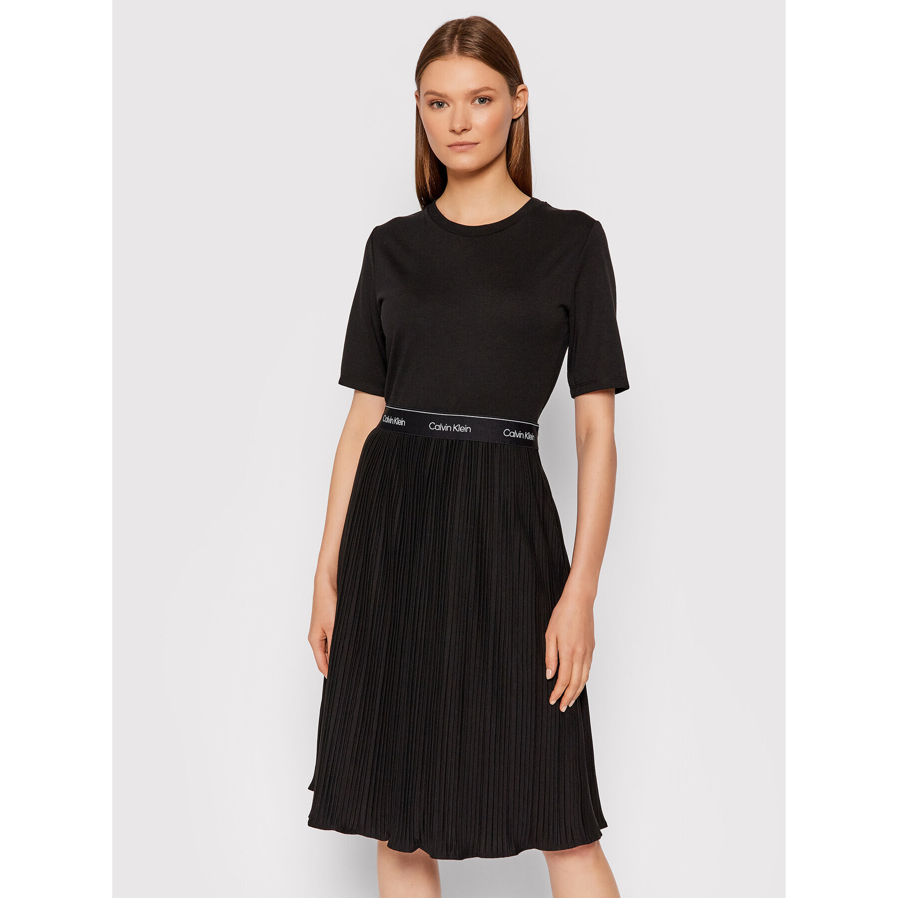 Calvin Klein Плетена рокля K20K203061 Черен Regular Fit - Pepit.bg