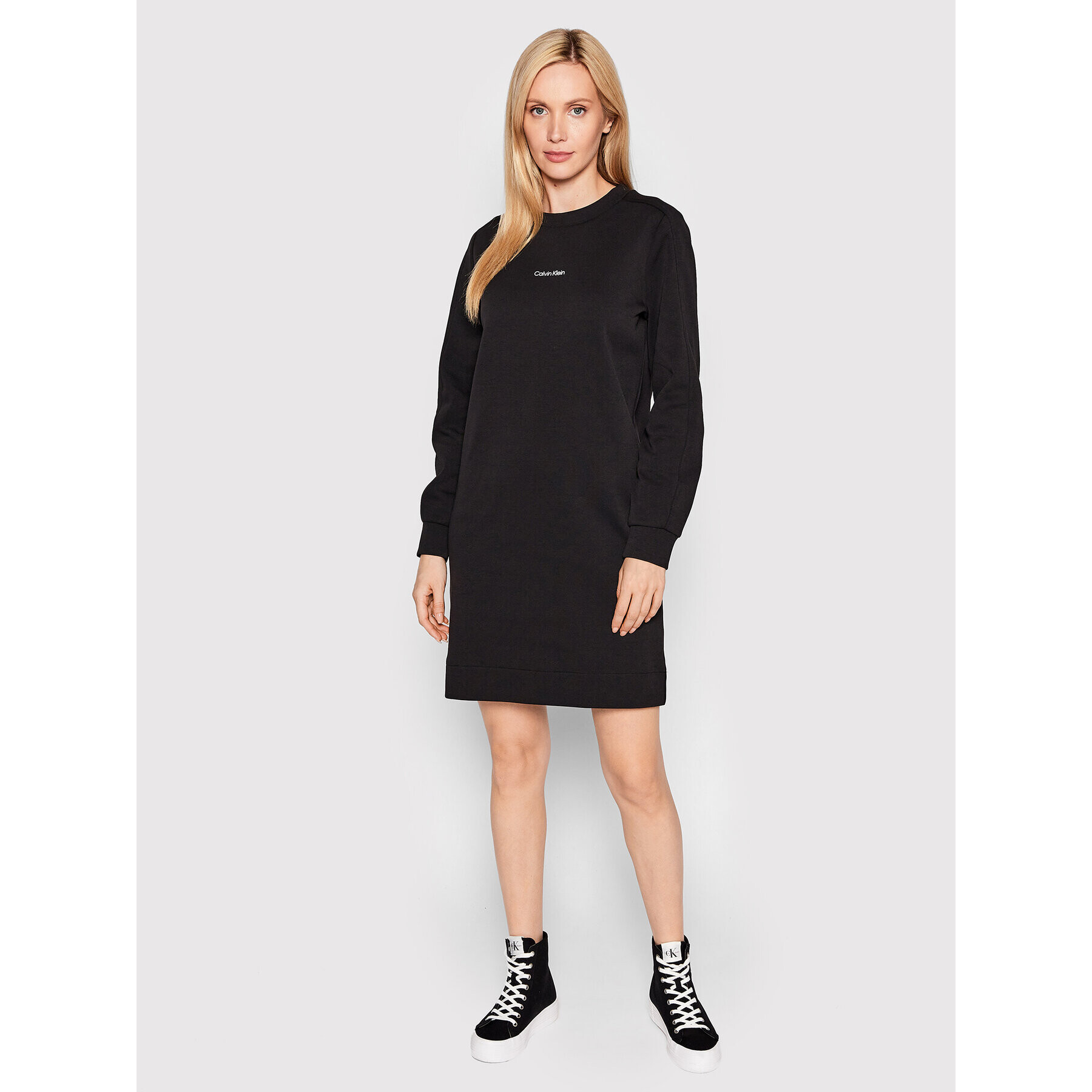 Calvin Klein Плетена рокля K20K204290 Черен Regular Fit - Pepit.bg