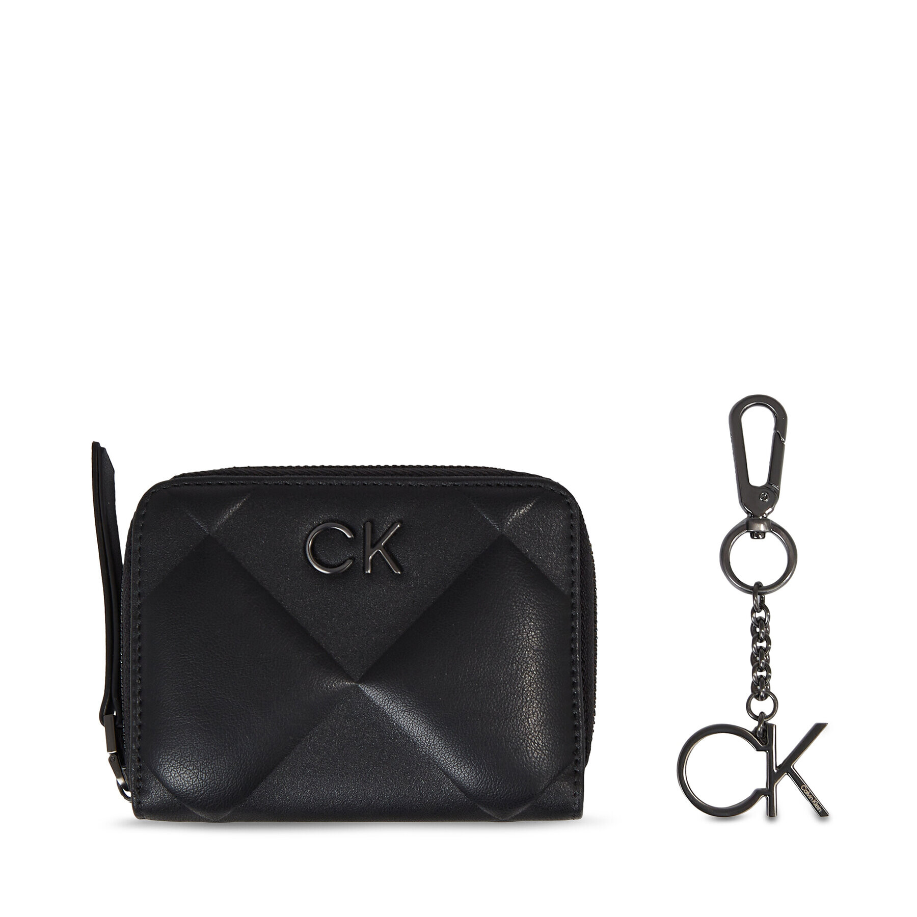 Calvin Klein Подаръчен комплект Ck Quilt Wallet Md/ Key Chain K60K611329 Черен - Pepit.bg