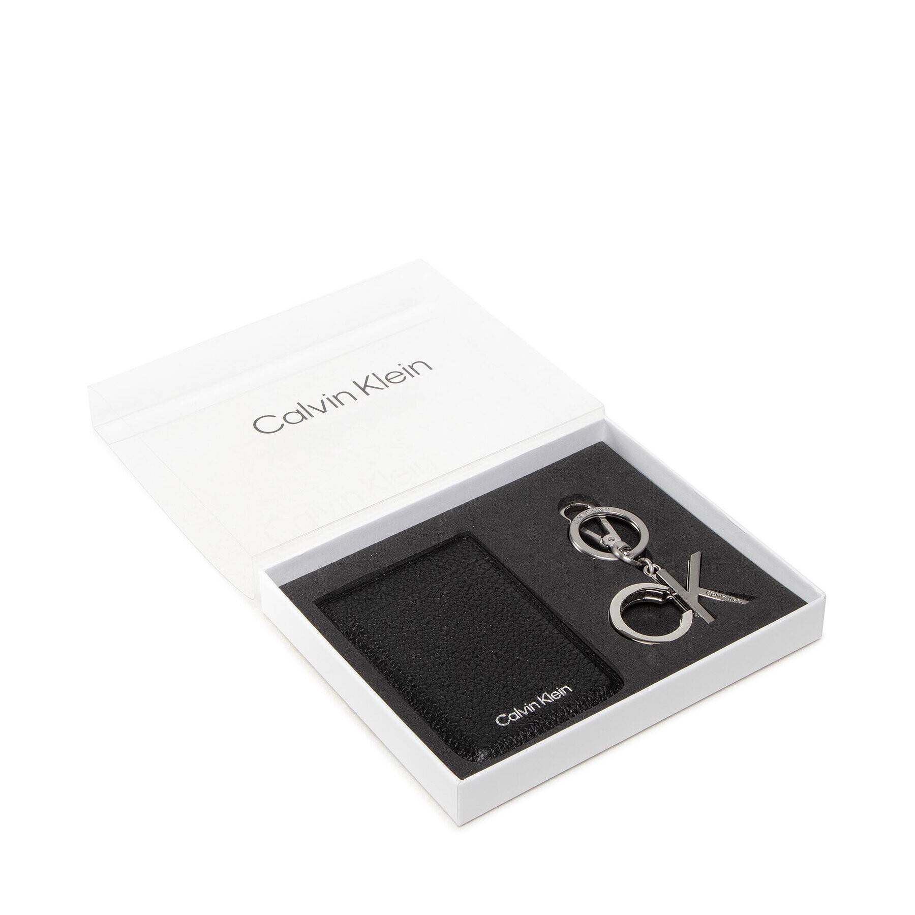 Calvin Klein Подаръчен комплект Metal Keyfob/Sick On Ccholder K50K509710 Черен - Pepit.bg