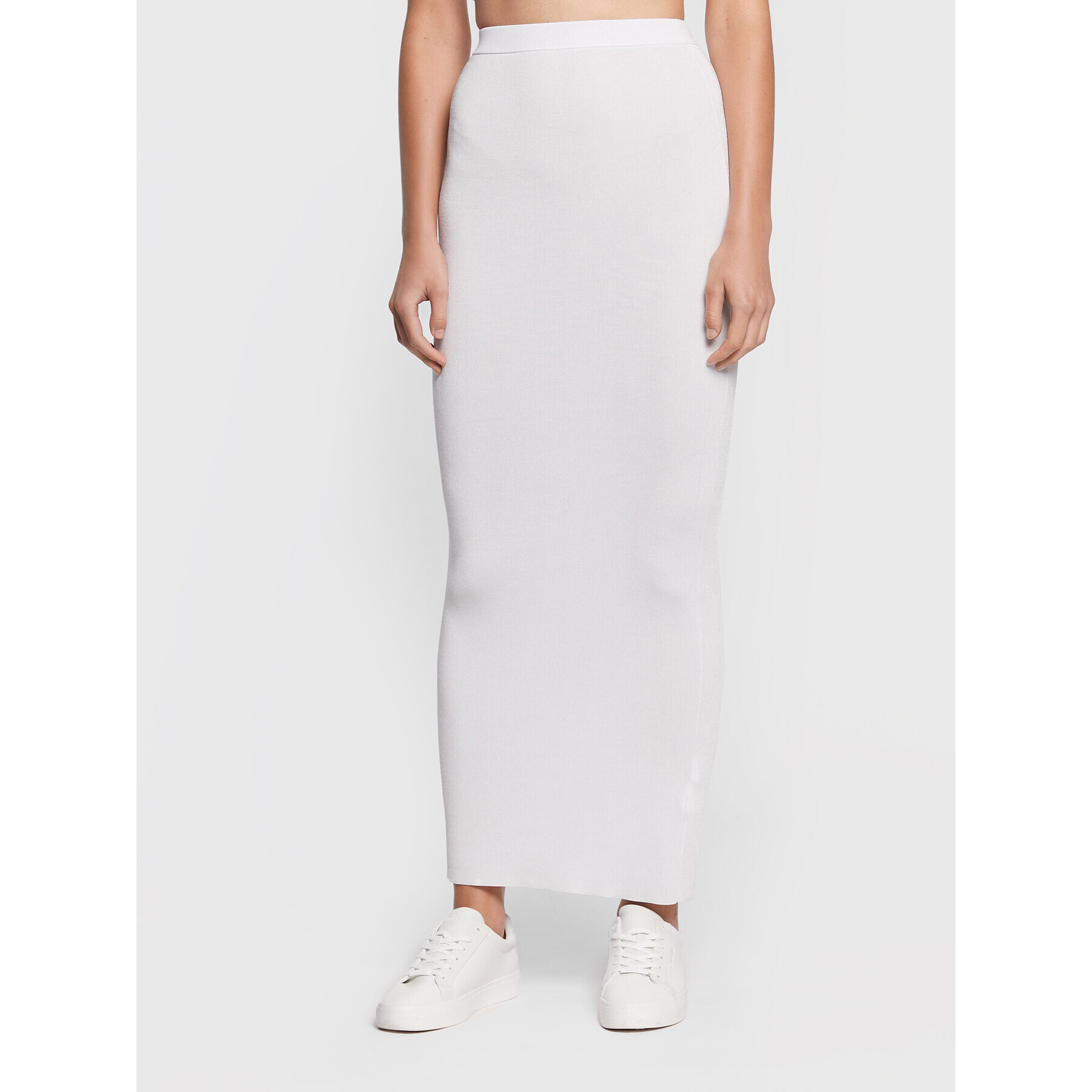 Calvin Klein Пола тип молив Sensual K20K204529 Бял Fitted Fit - Pepit.bg