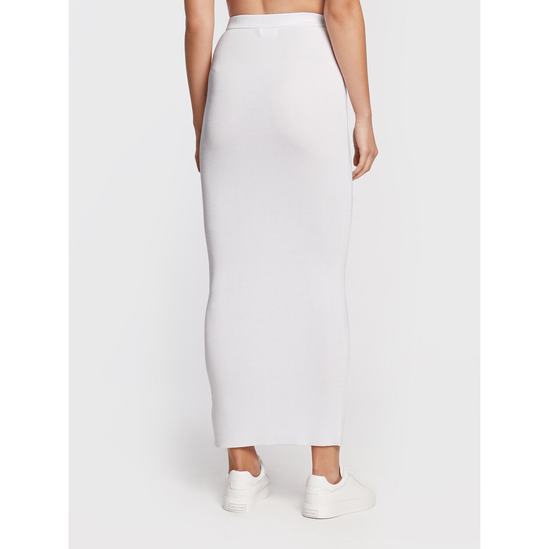 Calvin Klein Пола тип молив Sensual K20K204529 Бял Fitted Fit - Pepit.bg