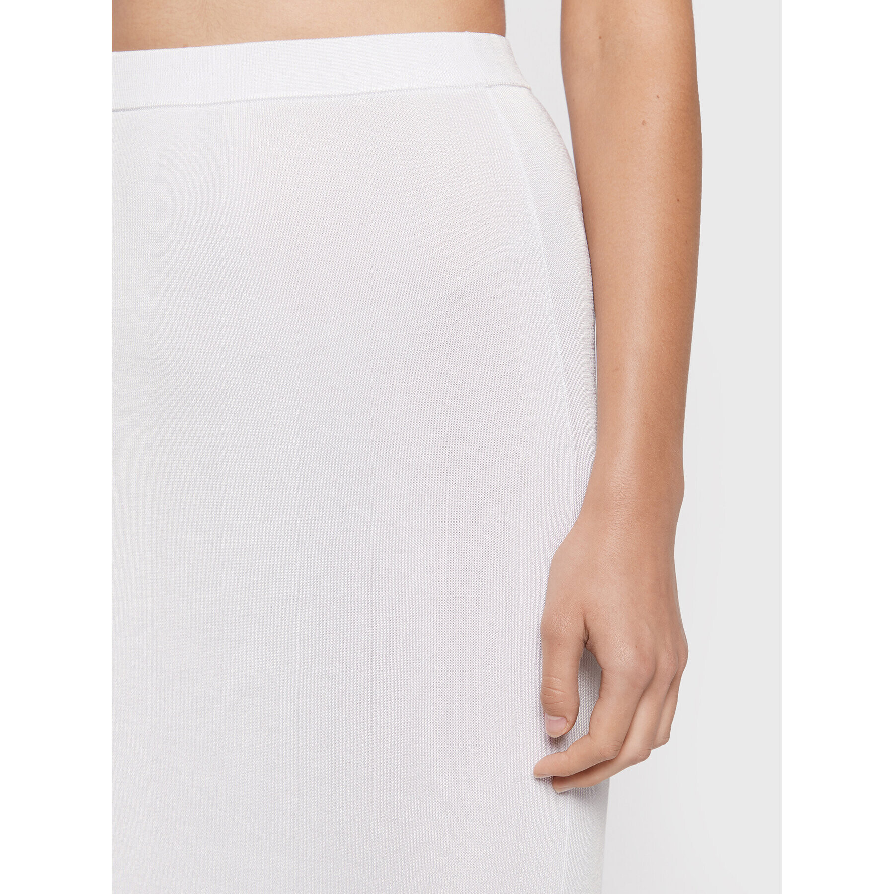 Calvin Klein Пола тип молив Sensual K20K204529 Бял Fitted Fit - Pepit.bg