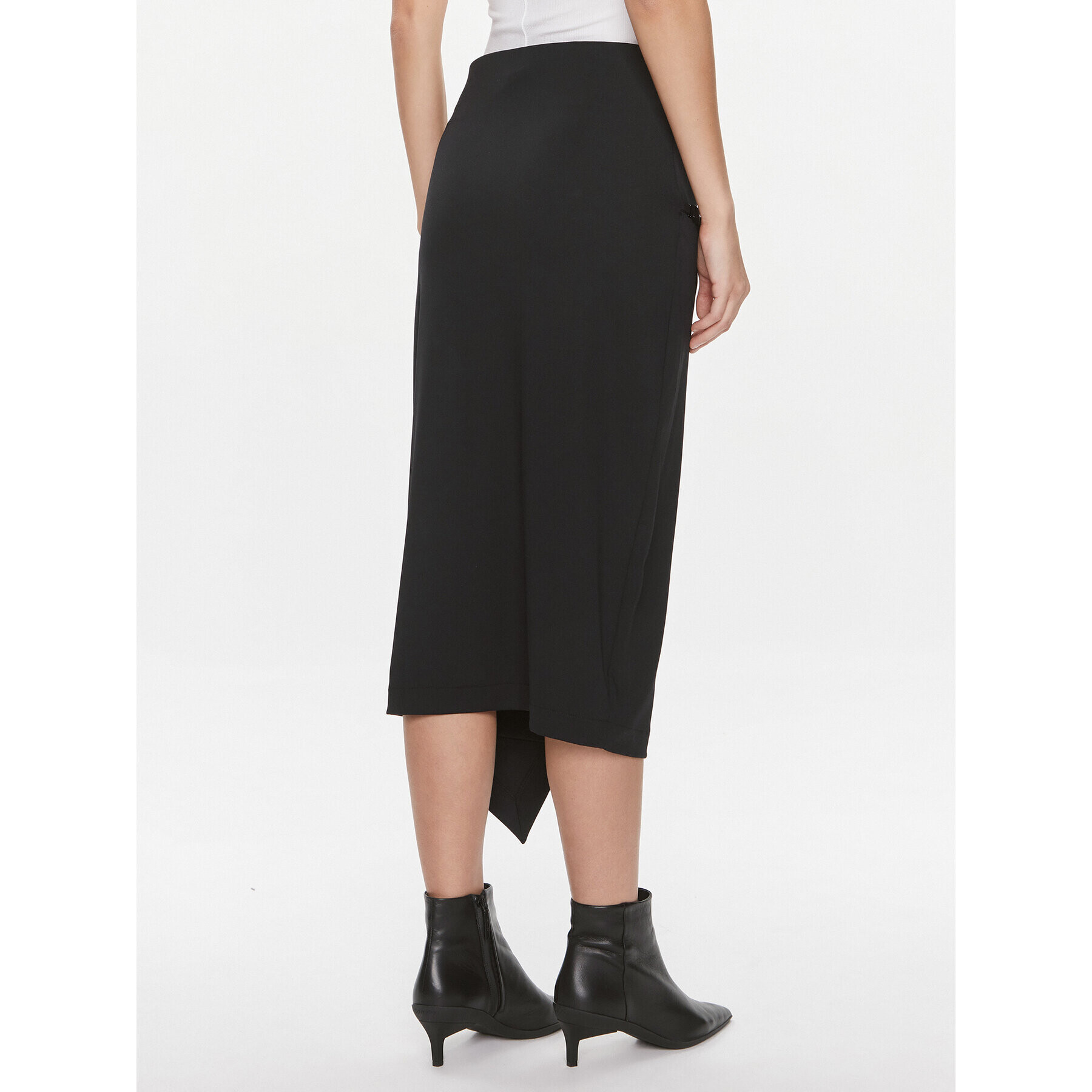 Calvin Klein Пола тип молив Stretch Jersey Midi Skirt K20K206808 Черен Slim Fit - Pepit.bg