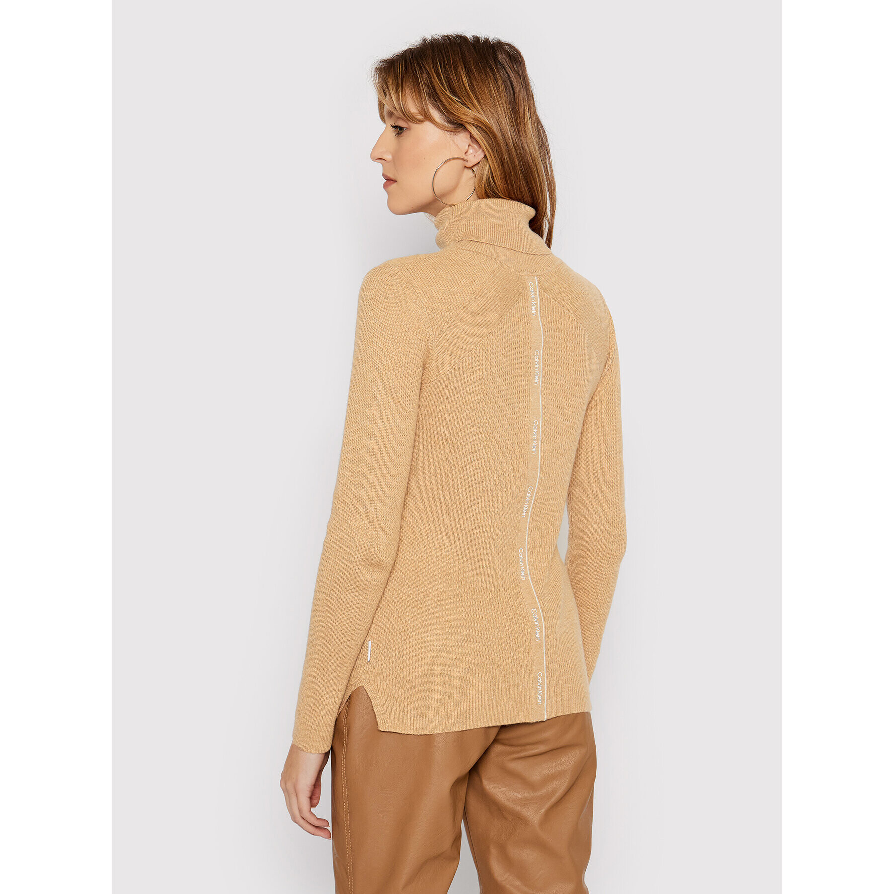 Calvin Klein Поло Ess K20K203832 Кафяв Regular Fit - Pepit.bg
