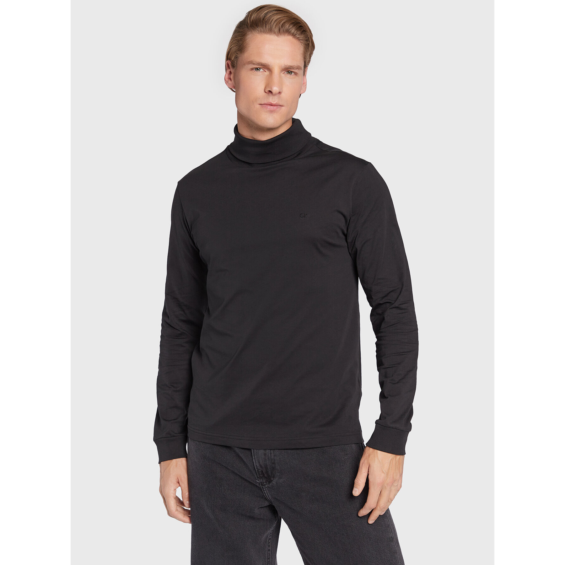 Calvin Klein Поло K10K110185 Черен Regular Fit - Pepit.bg