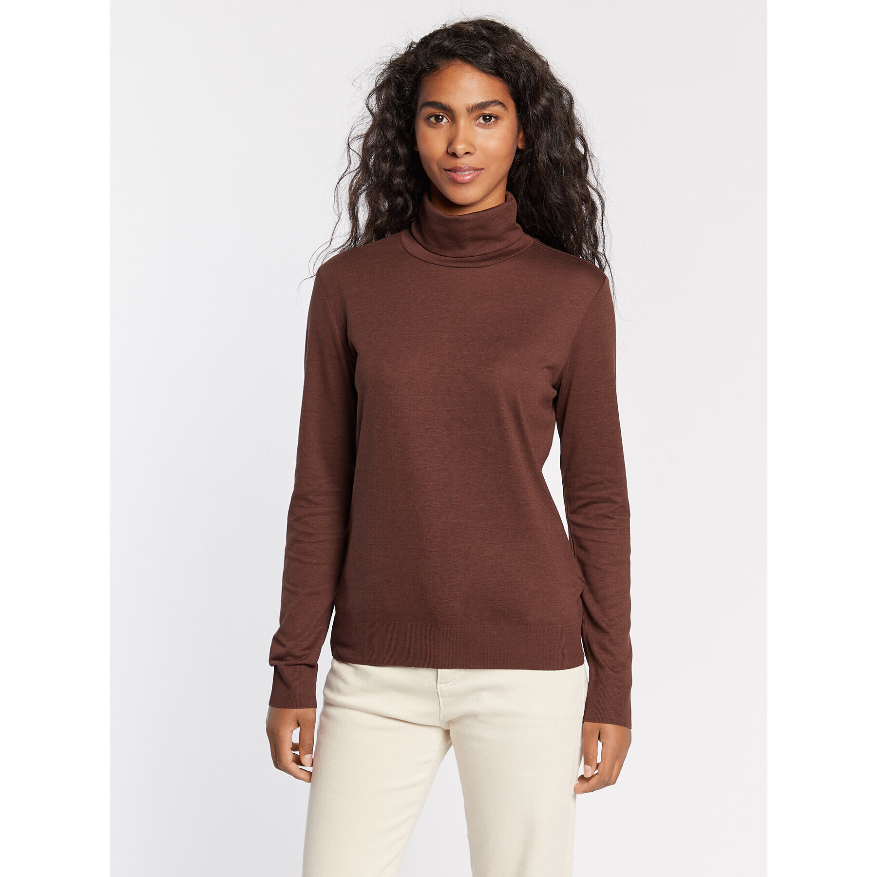 Calvin Klein Поло K20K204829 Кафяв Slim Fit - Pepit.bg