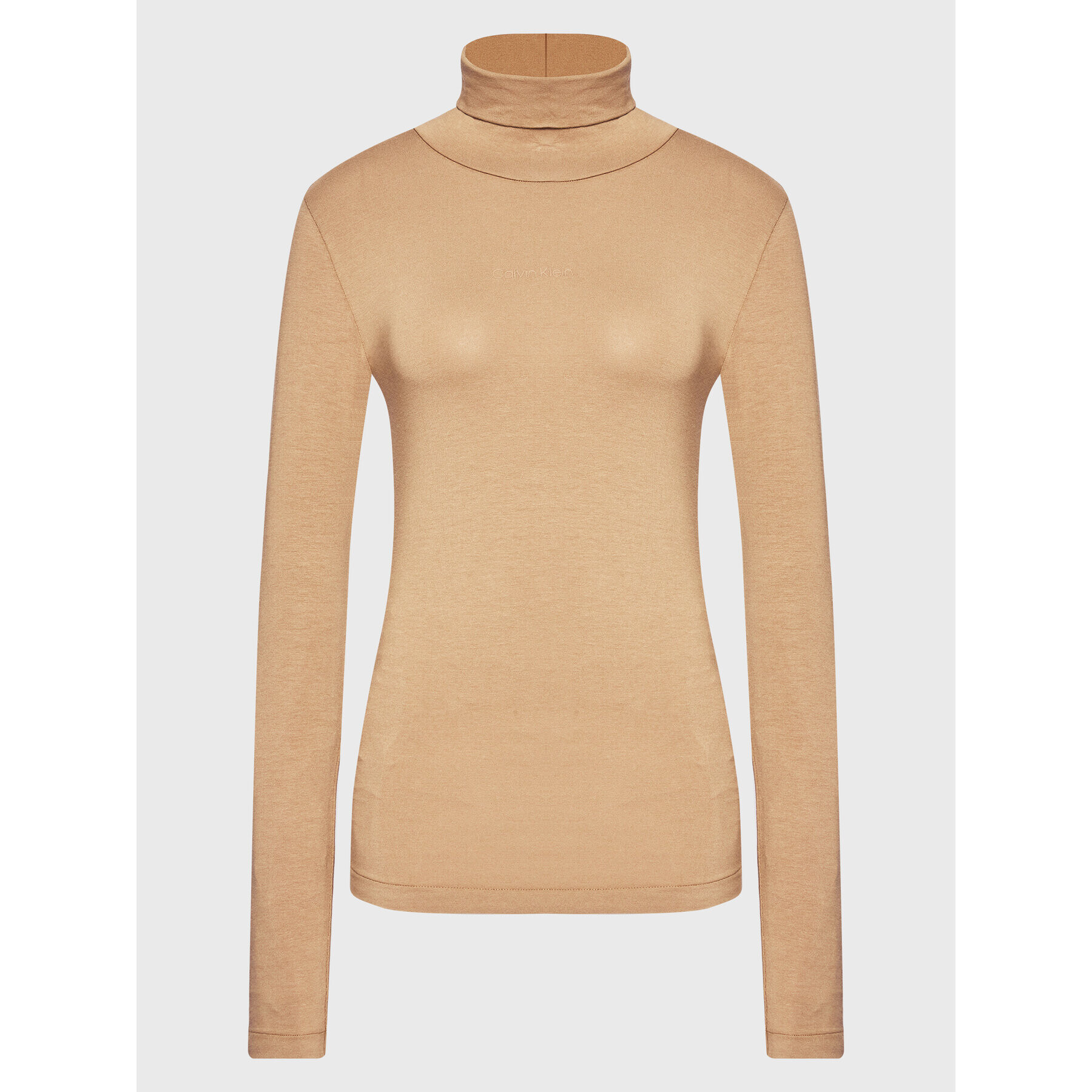 Calvin Klein Поло K20K204841 Бежов Slim Fit - Pepit.bg