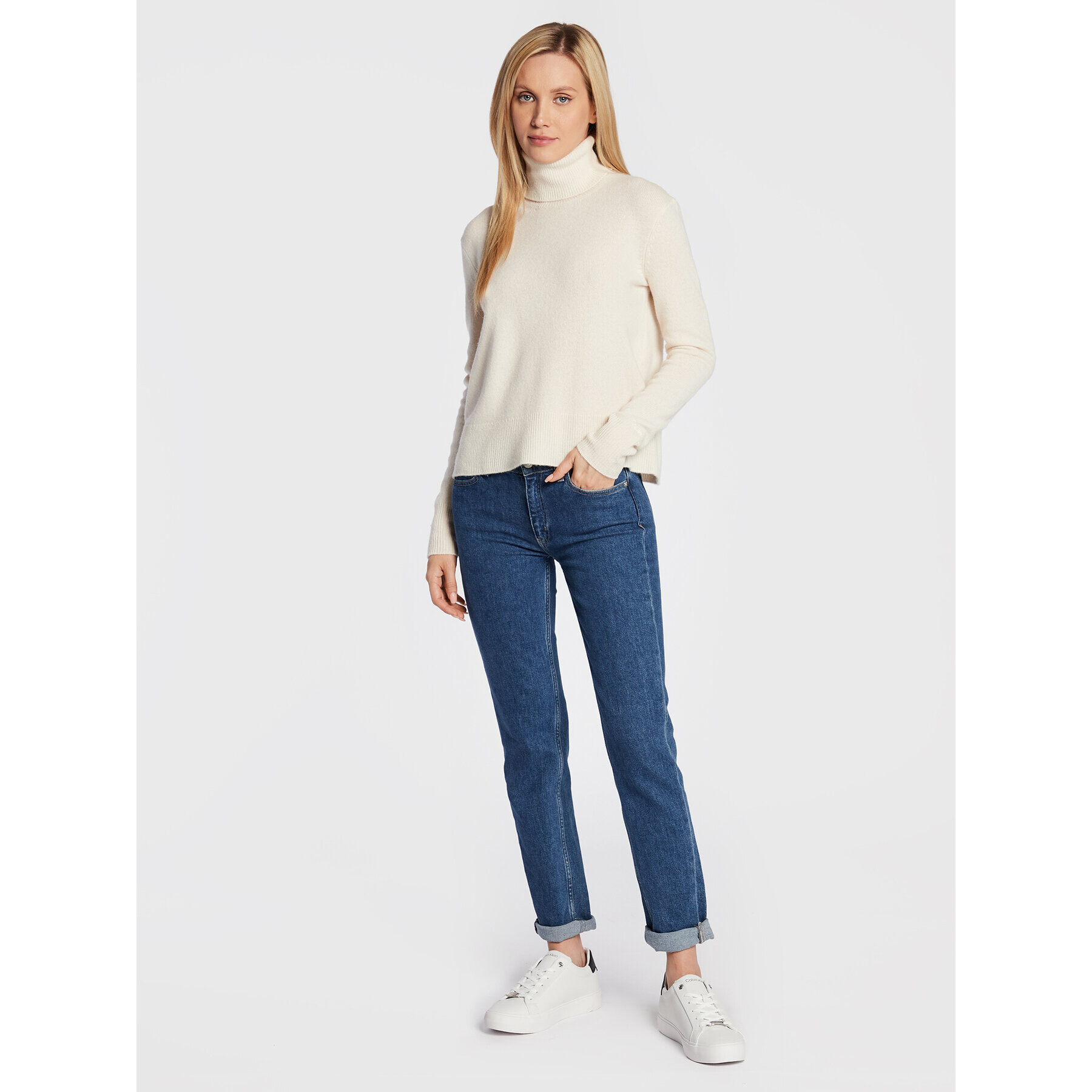 Calvin Klein Поло K20K205419 Бежов Regular Fit - Pepit.bg