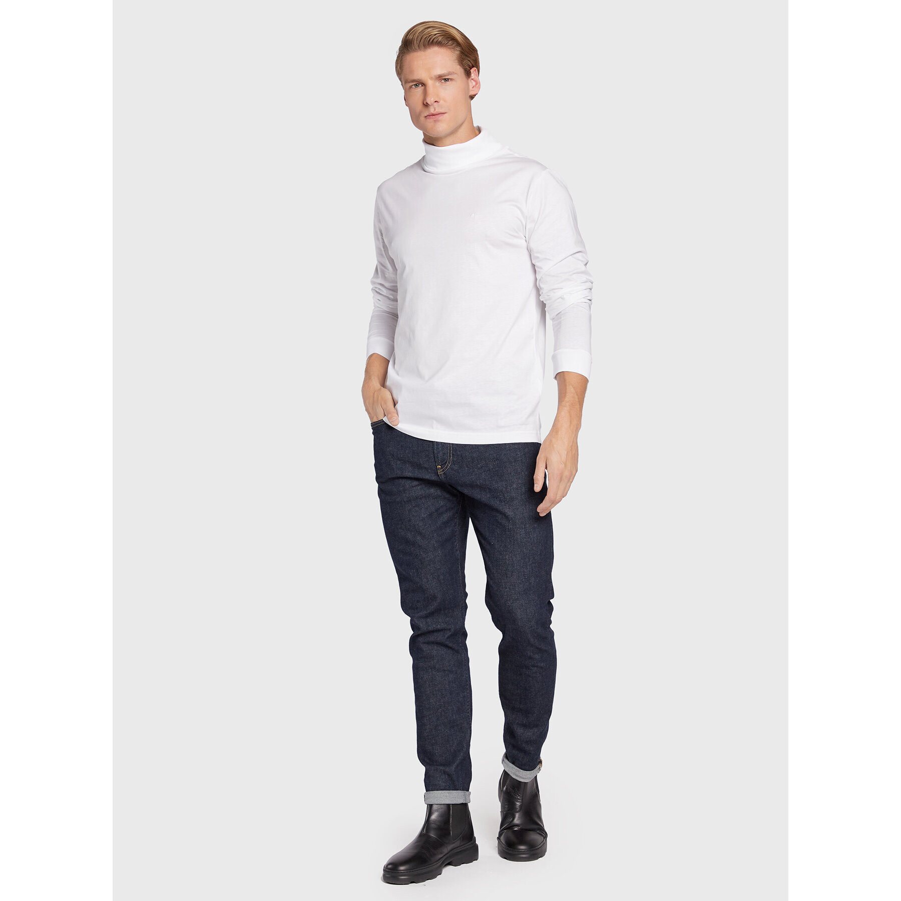 Calvin Klein Поло Smooth K10K110185 Бял Regular Fit - Pepit.bg