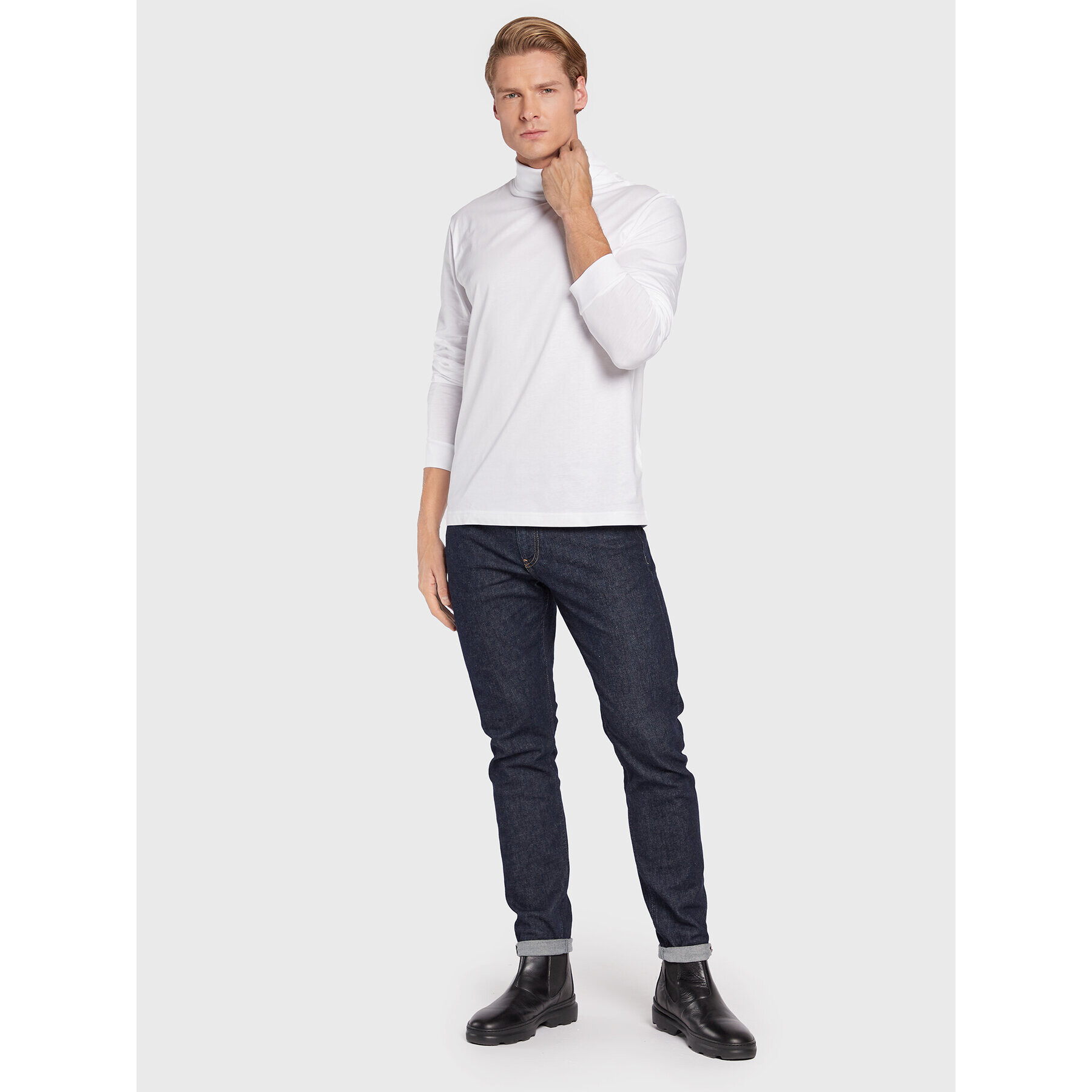 Calvin Klein Поло Smooth K10K110185 Бял Regular Fit - Pepit.bg