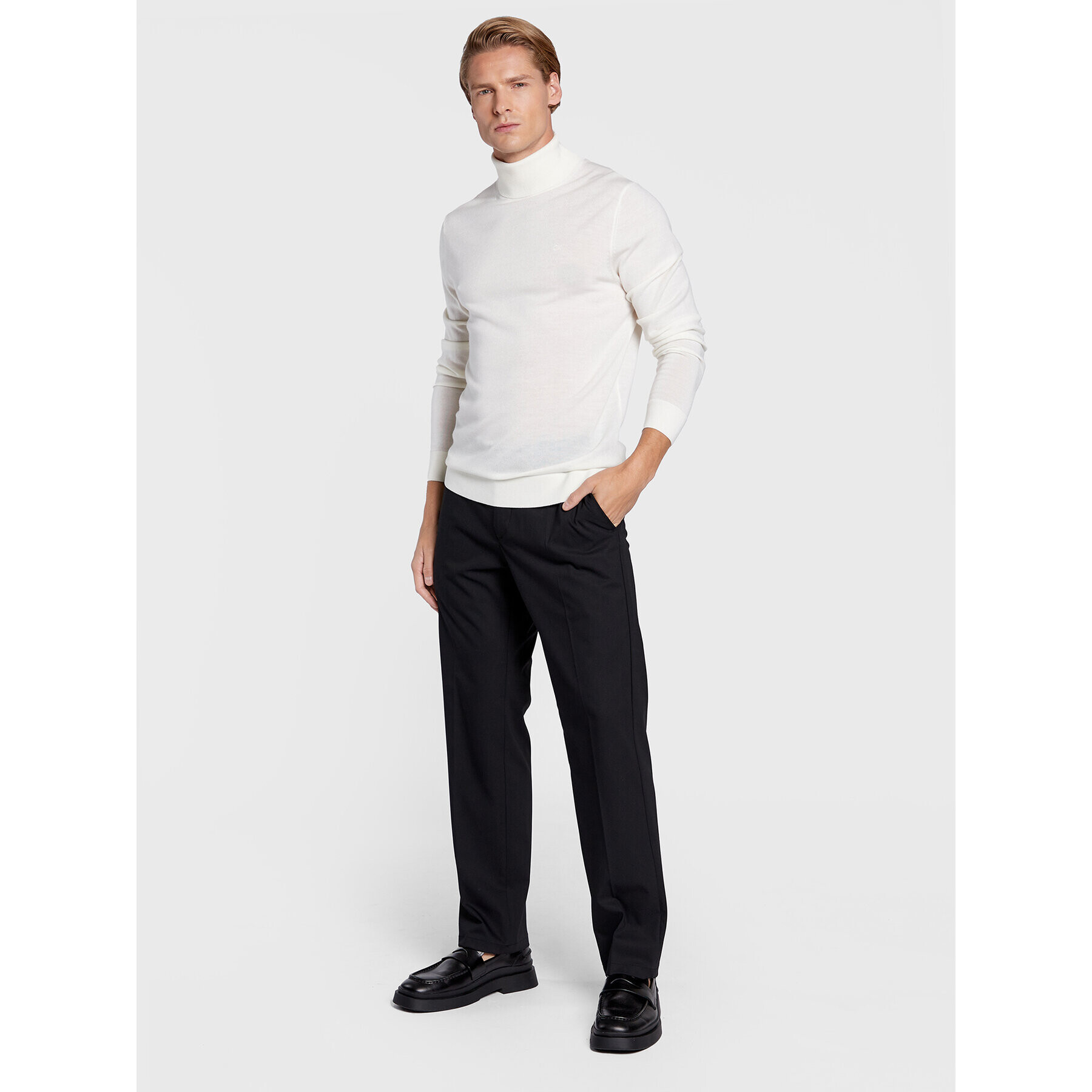 Calvin Klein Поло Superior K10K110420 Бял Slim Fit - Pepit.bg