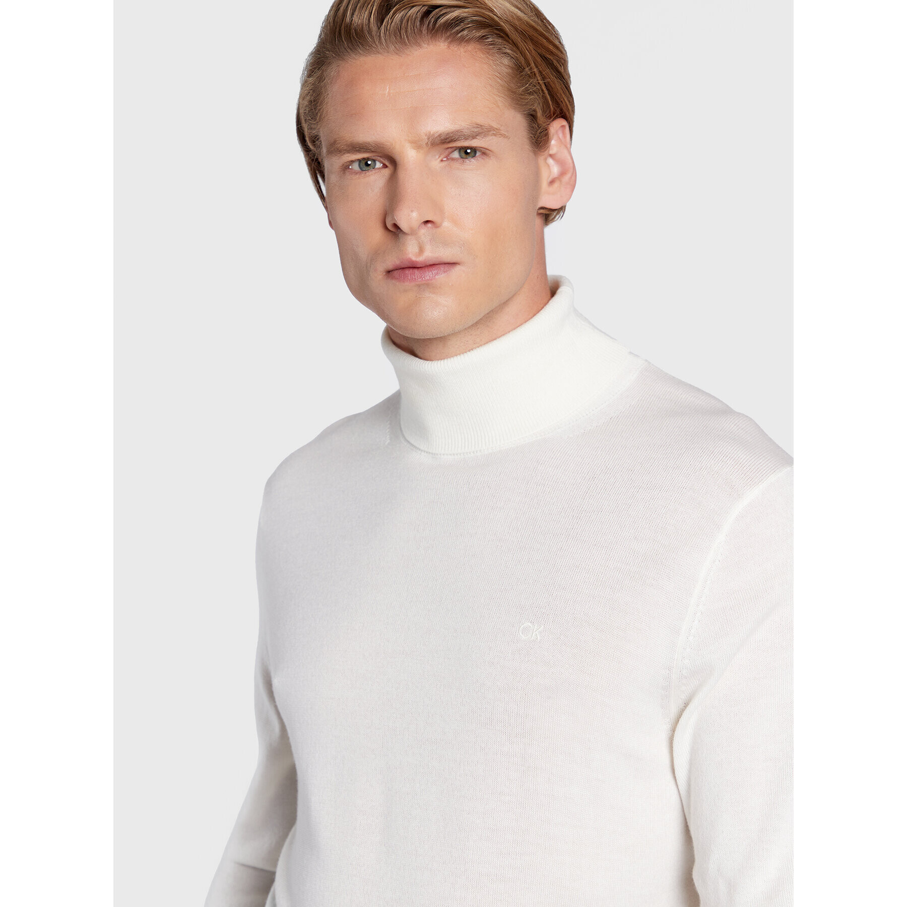 Calvin Klein Поло Superior K10K110420 Бял Slim Fit - Pepit.bg