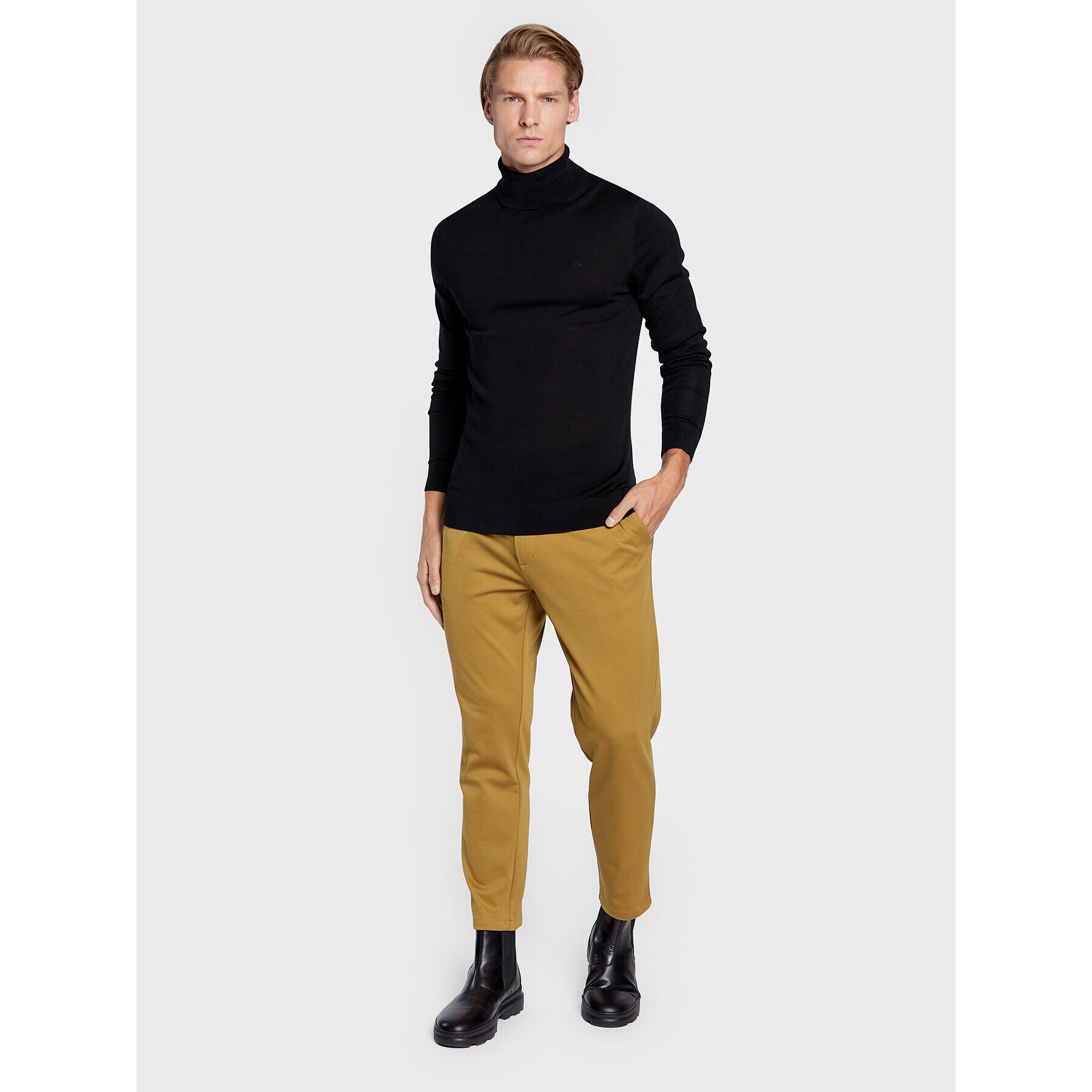 Calvin Klein Поло Superior K10K110420 Черен Slim Fit - Pepit.bg