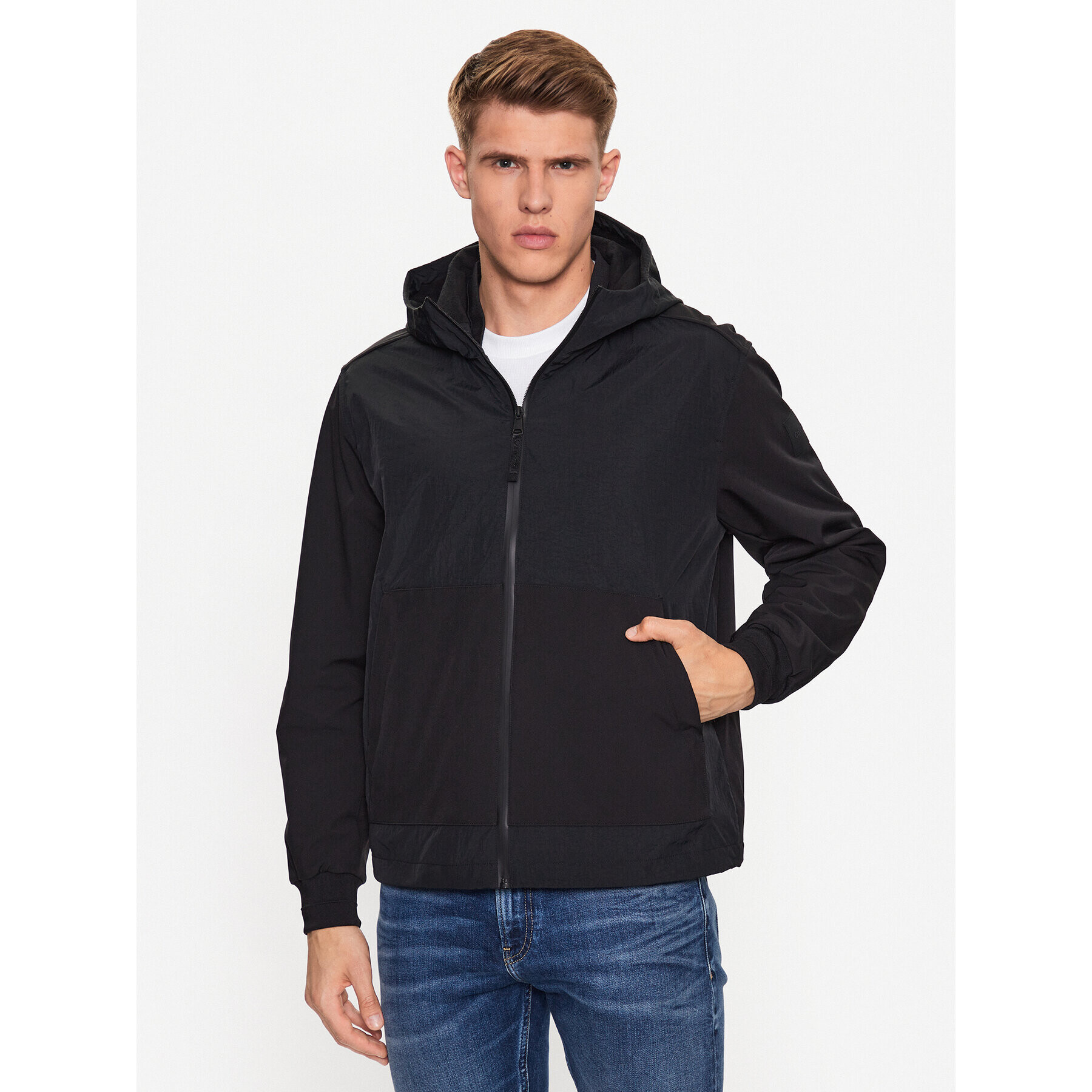 Calvin Klein Преходно яке K10K111465 Черен Regular Fit - Pepit.bg