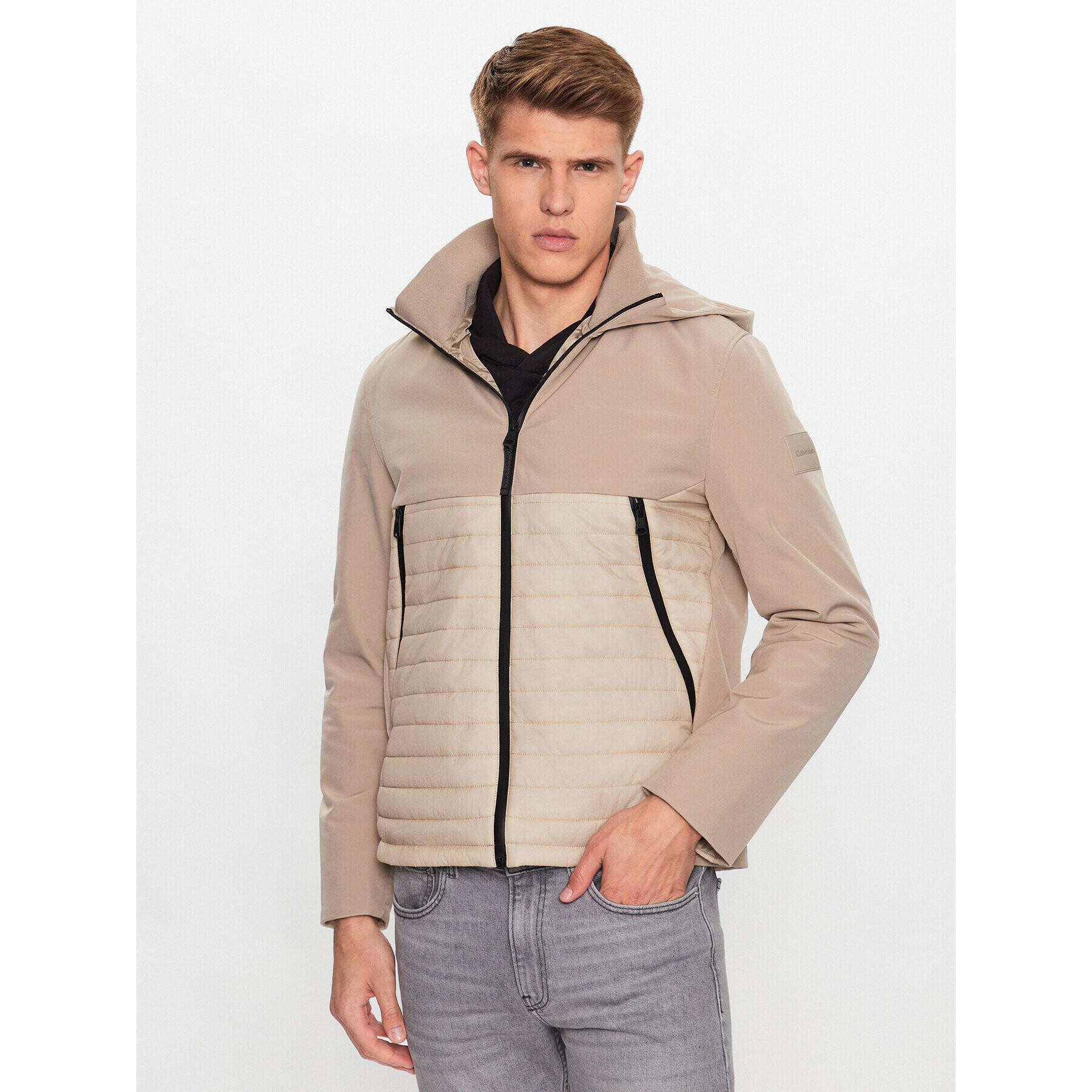 Calvin Klein Преходно яке K10K111466 Бежов Regular Fit - Pepit.bg