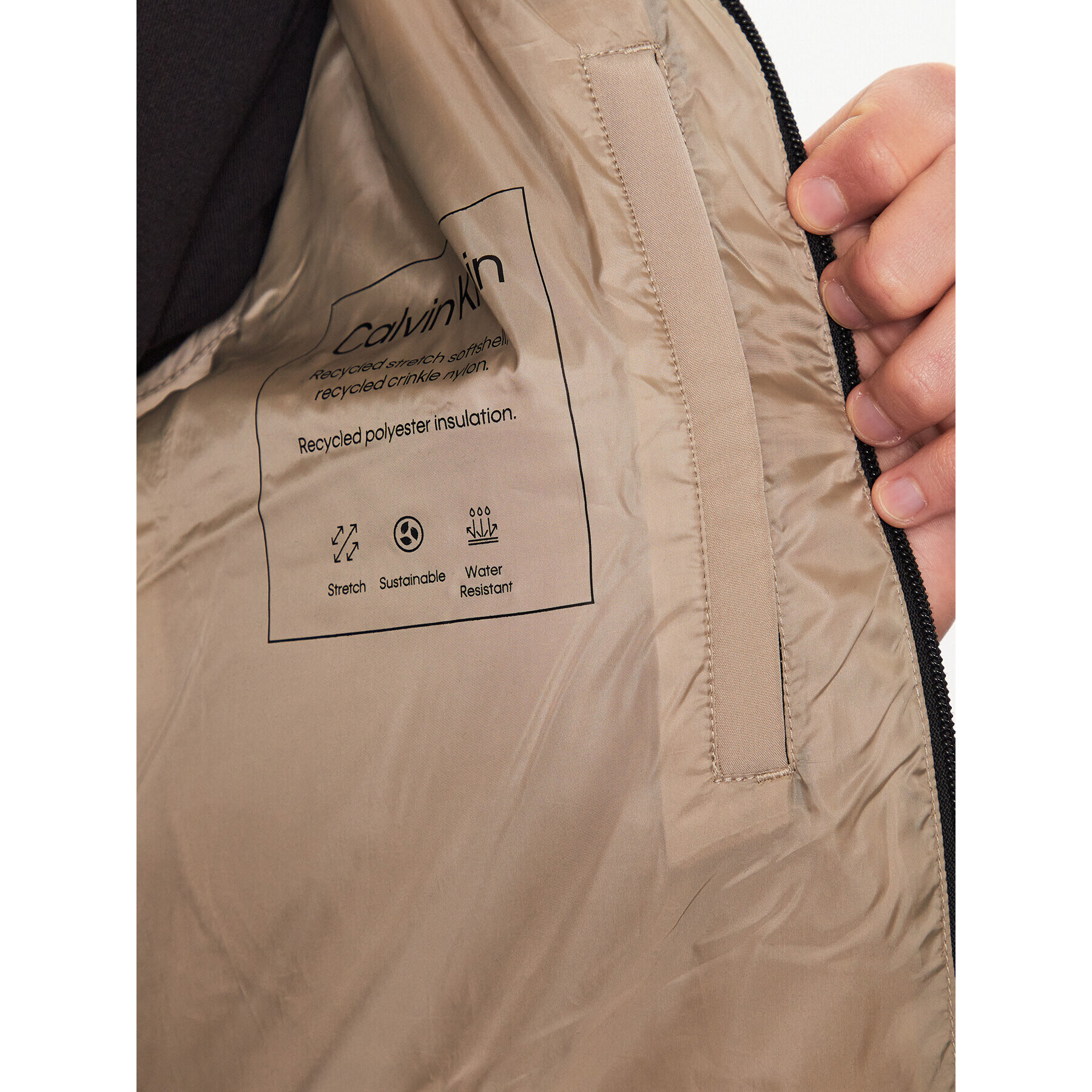 Calvin Klein Преходно яке K10K111466 Бежов Regular Fit - Pepit.bg