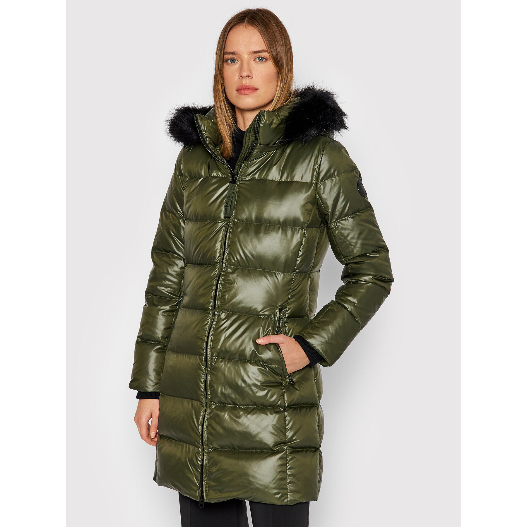 Calvin Klein Пухено яке Essential K20K203127 Зелен Regular Fit - Pepit.bg
