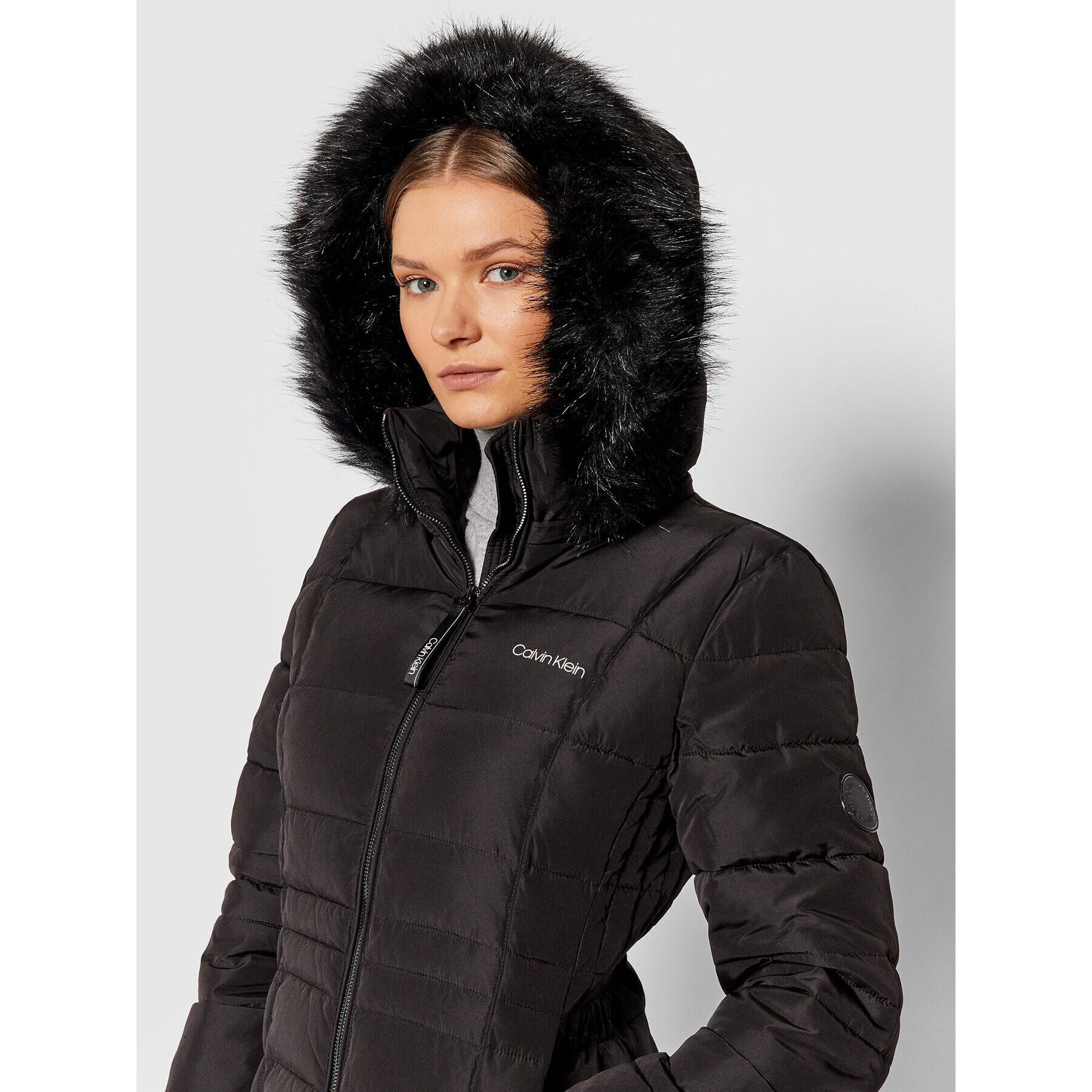 Calvin Klein Пухено яке Essential K20K203129 Черен Regular Fit - Pepit.bg
