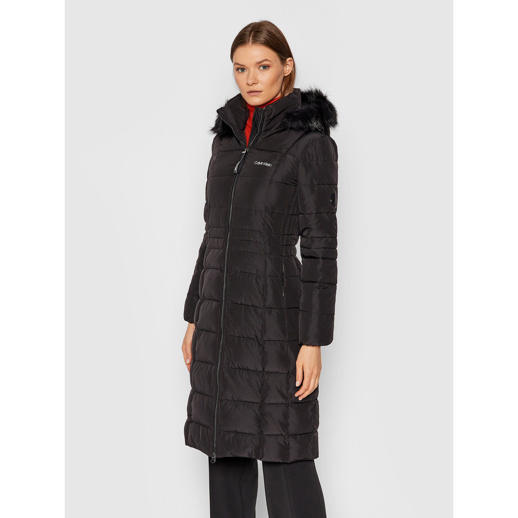 Calvin Klein Пухено яке Essential K20K203130 Черен Regular Fit - Pepit.bg