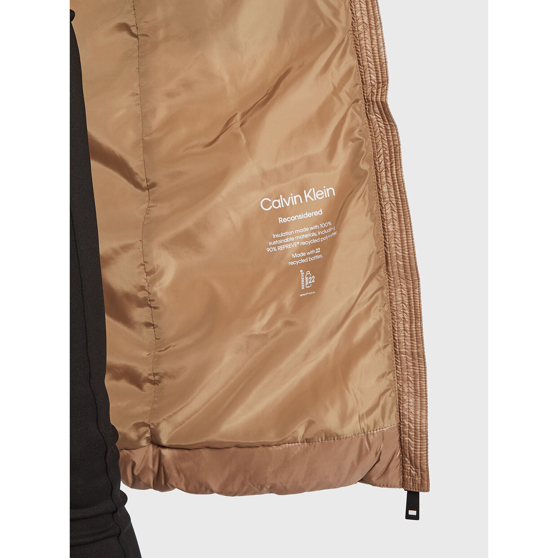 Calvin Klein Пухено яке Essential K20K204699 Кафяв Regular Fit - Pepit.bg