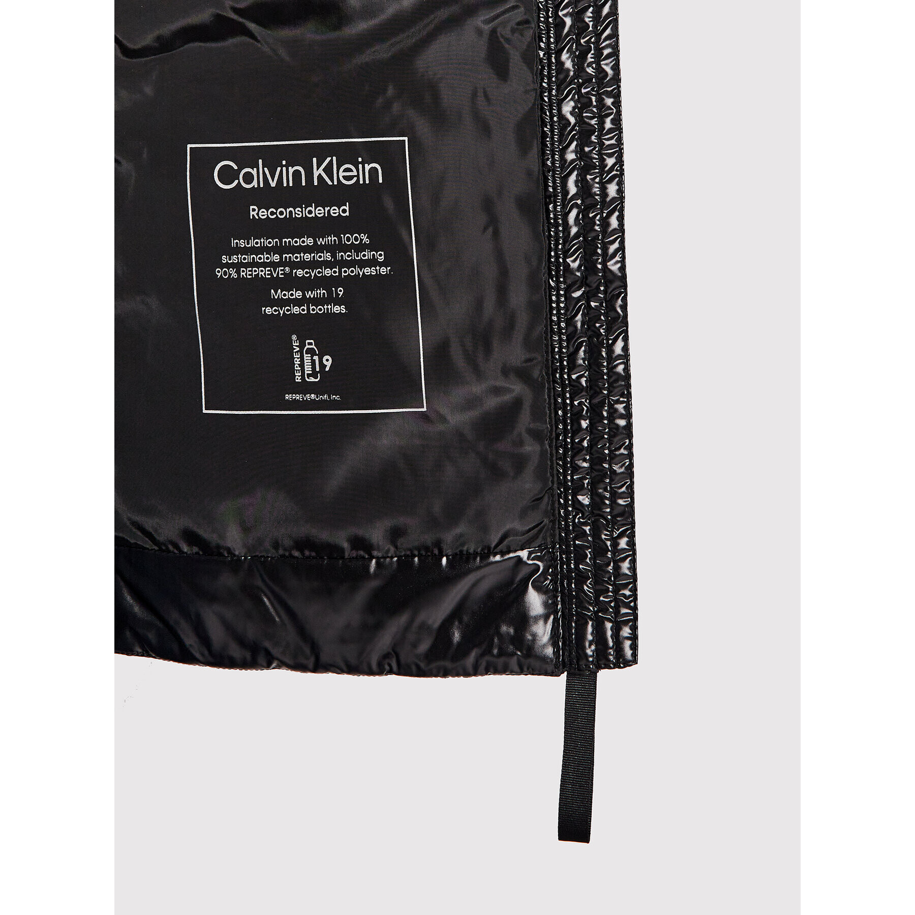 Calvin Klein Пухено яке Essential Recycled K20K204867 Черен Regular Fit - Pepit.bg