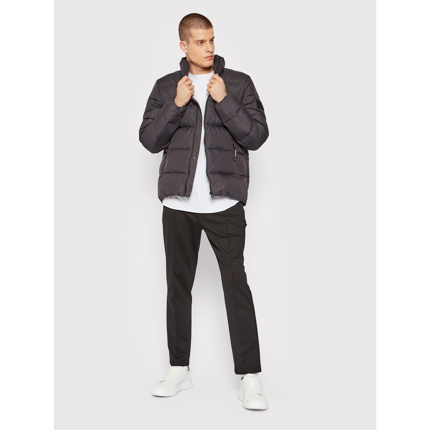 Calvin Klein Пухено яке K10K107487 Черен Regular Fit - Pepit.bg