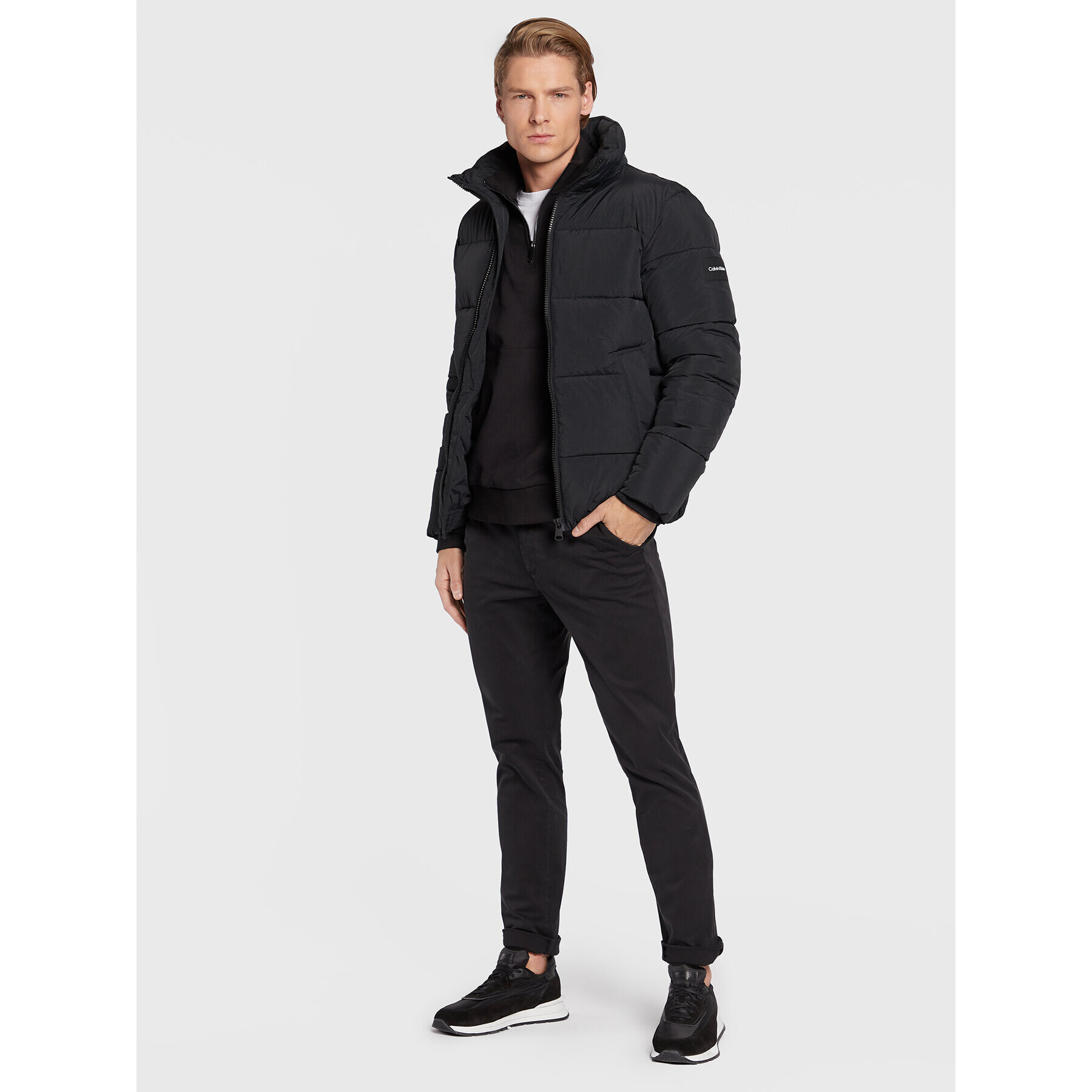 Calvin Klein Пухено яке K10K110336 Черен Regular Fit - Pepit.bg
