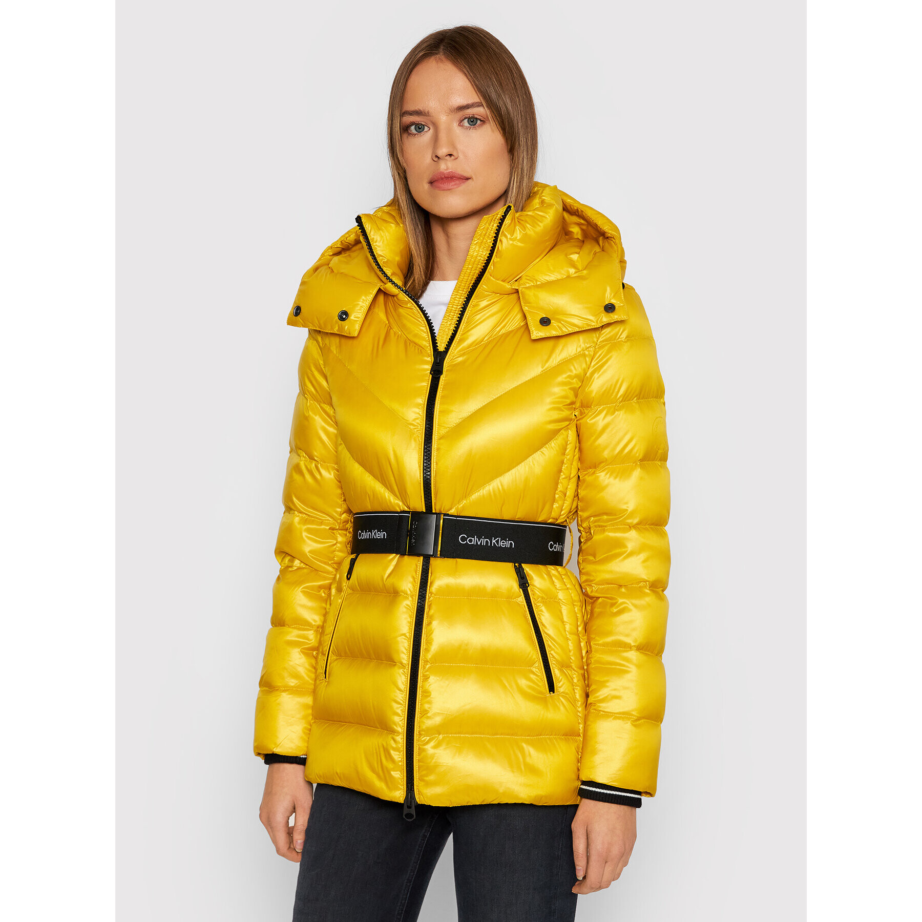 Calvin Klein Пухено яке K20K203132 Жълт Regular Fit - Pepit.bg