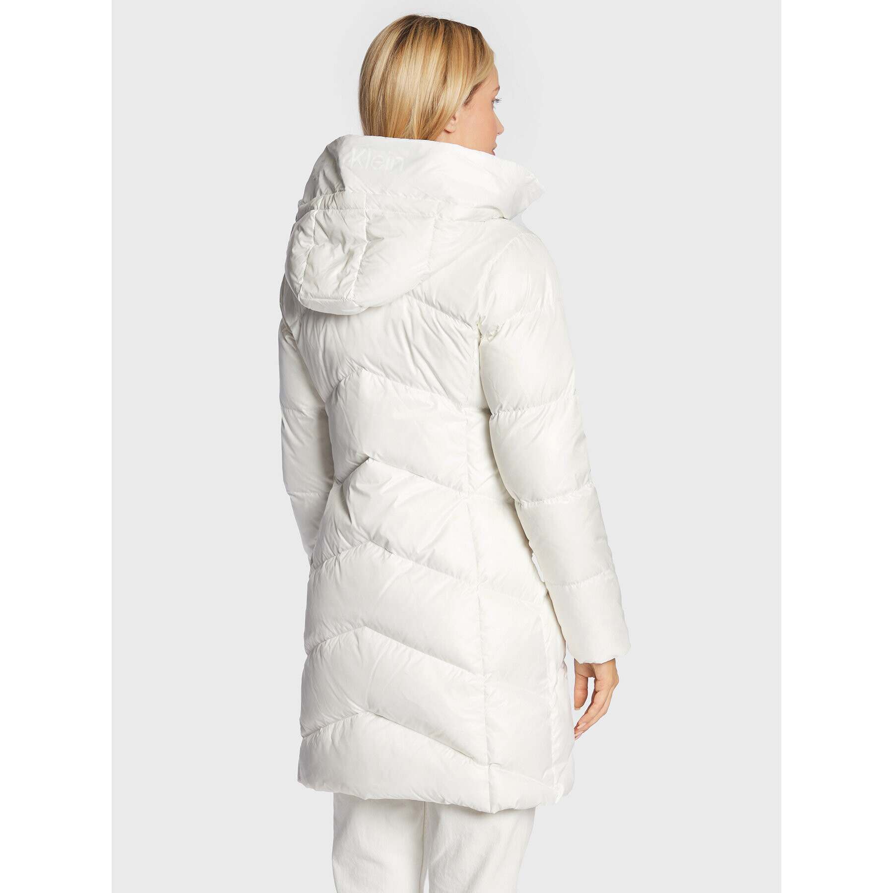 Calvin Klein Пухено яке K20K204953 Бял Regular Fit - Pepit.bg
