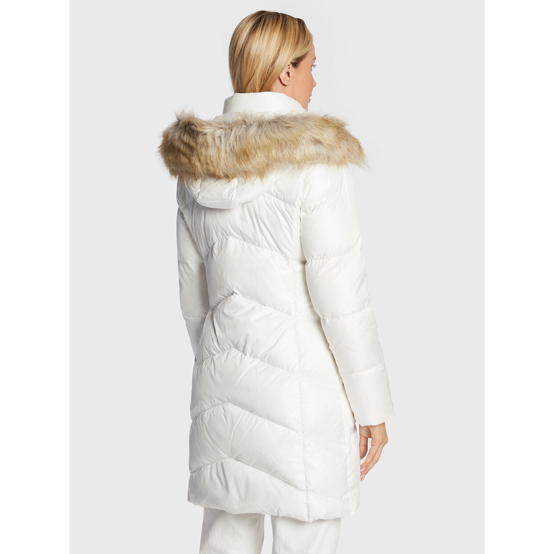 Calvin Klein Пухено яке K20K204953 Бял Regular Fit - Pepit.bg