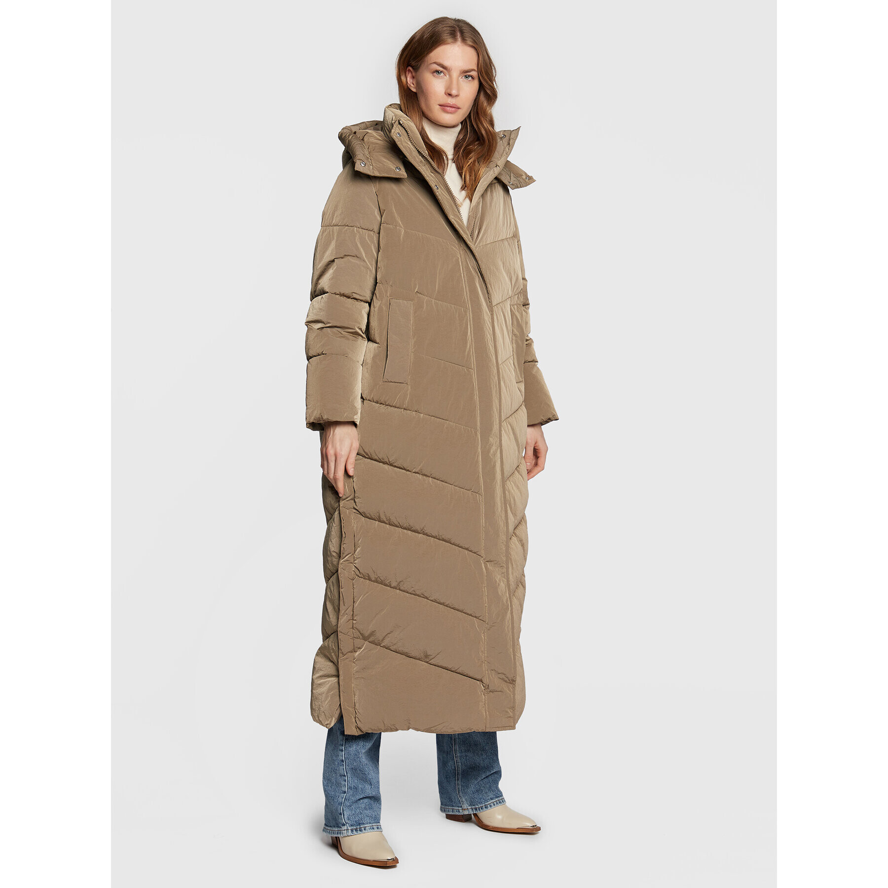 Calvin Klein Пухено яке Modern K20K205127 Бежов Regular Fit - Pepit.bg