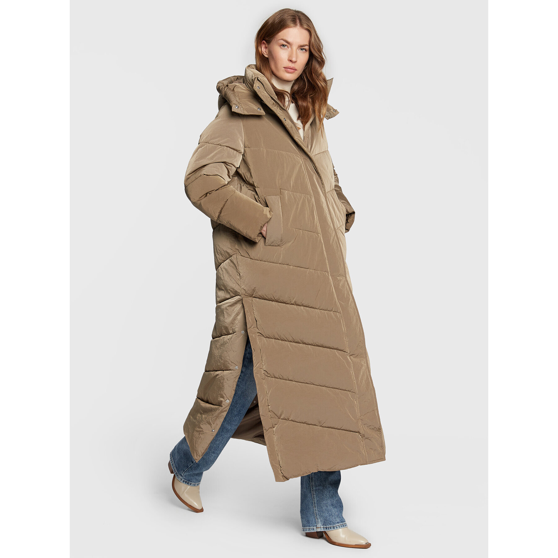 Calvin Klein Пухено яке Modern K20K205127 Бежов Regular Fit - Pepit.bg