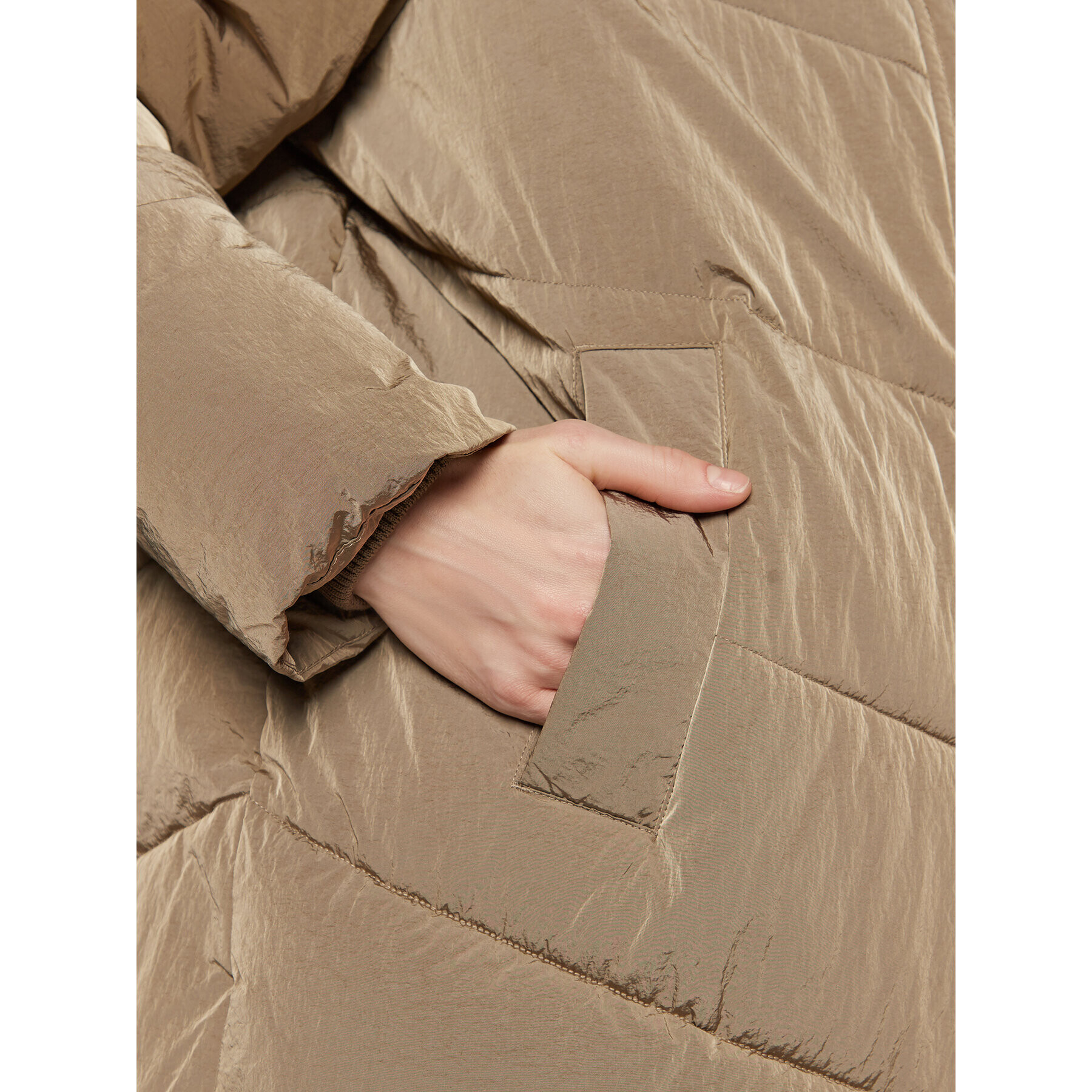 Calvin Klein Пухено яке Modern K20K205127 Бежов Regular Fit - Pepit.bg