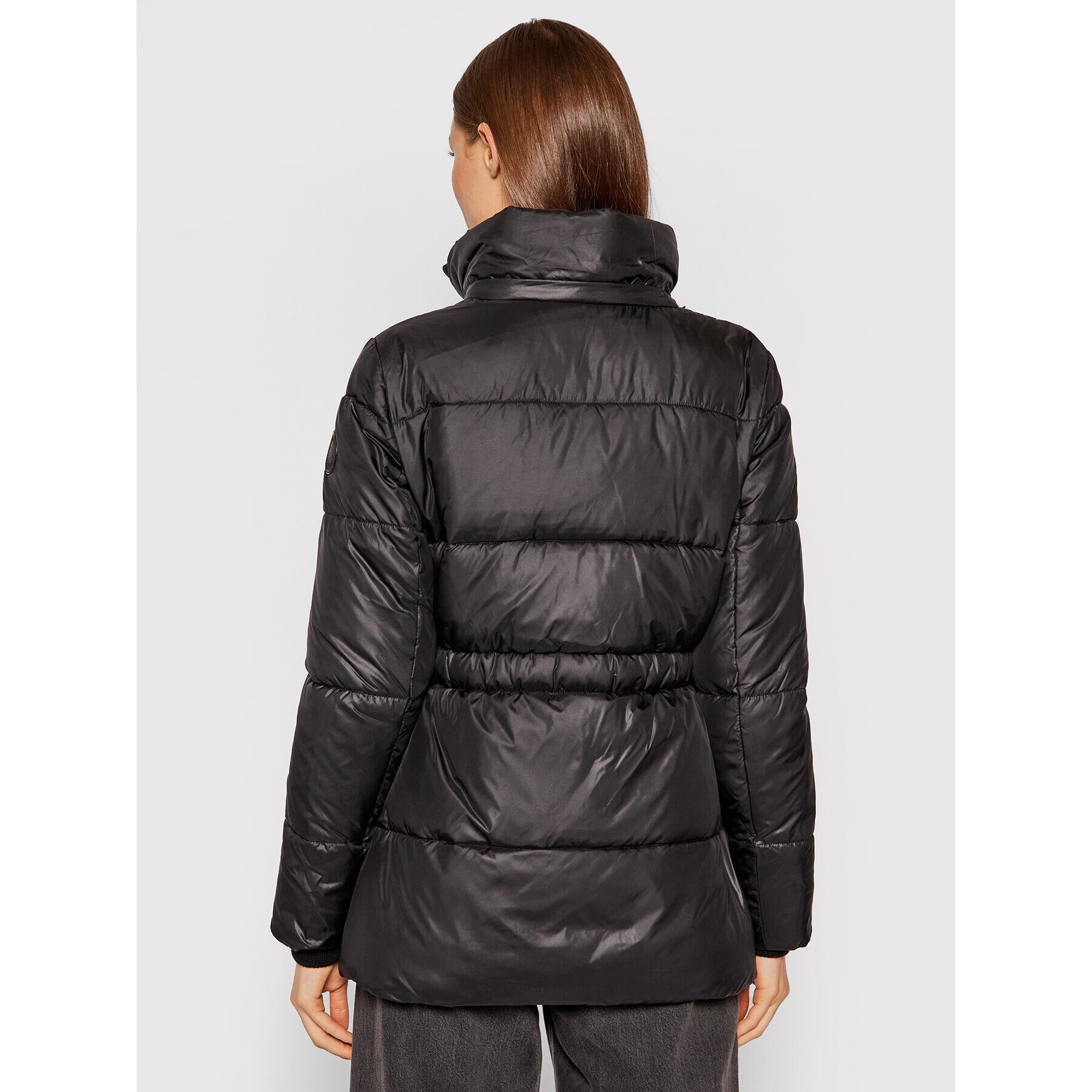 Calvin Klein Пухено яке Waisted K20K203128 Черен Regular Fit - Pepit.bg