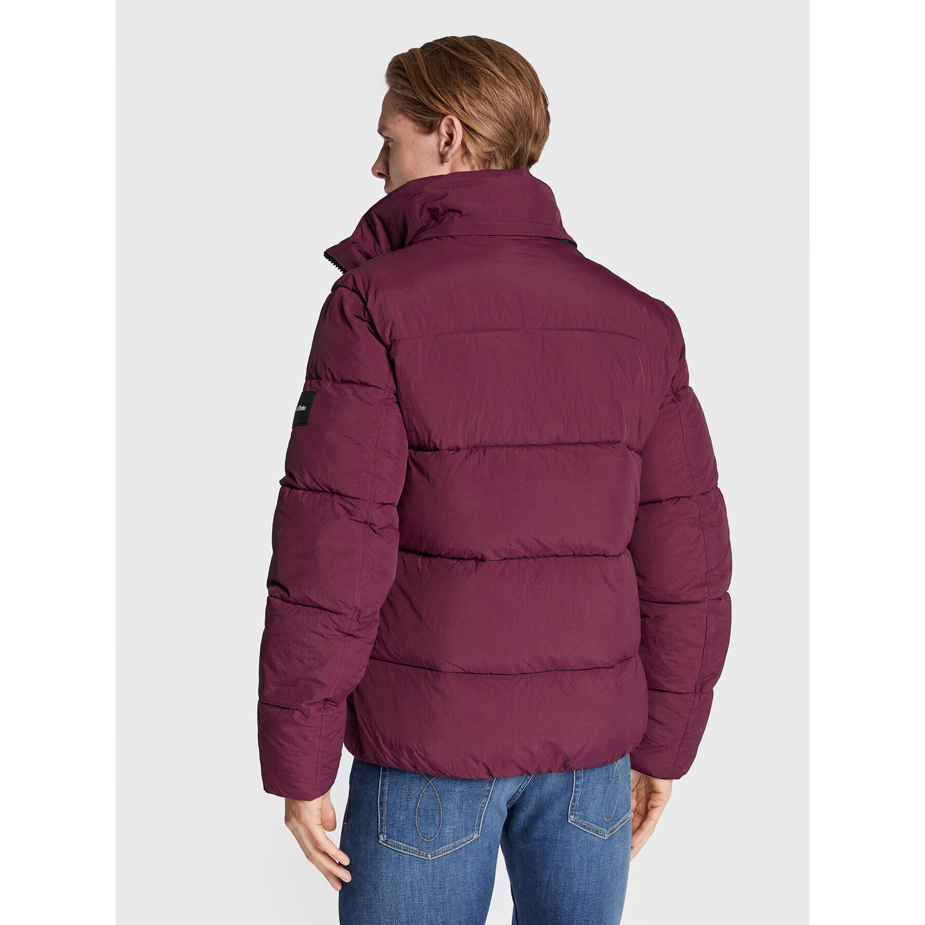 Calvin Klein Пухено яке Crinkle K10K110336 Бордо Regular Fit - Pepit.bg